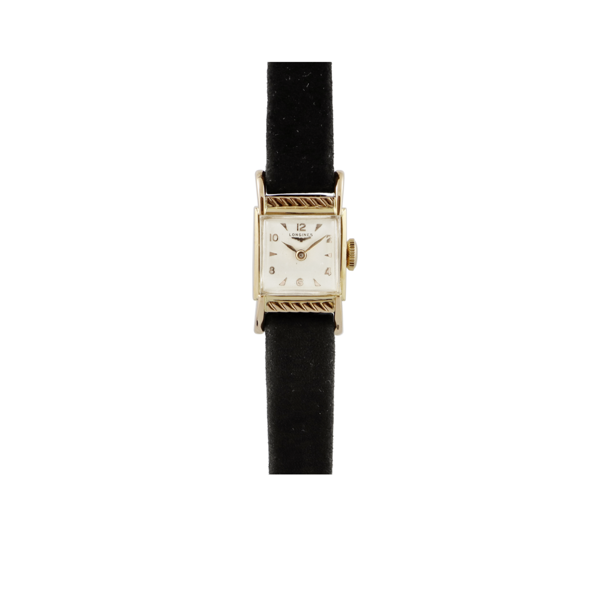 Montre-bracelet carrée dorée pour femme Longines (1952)