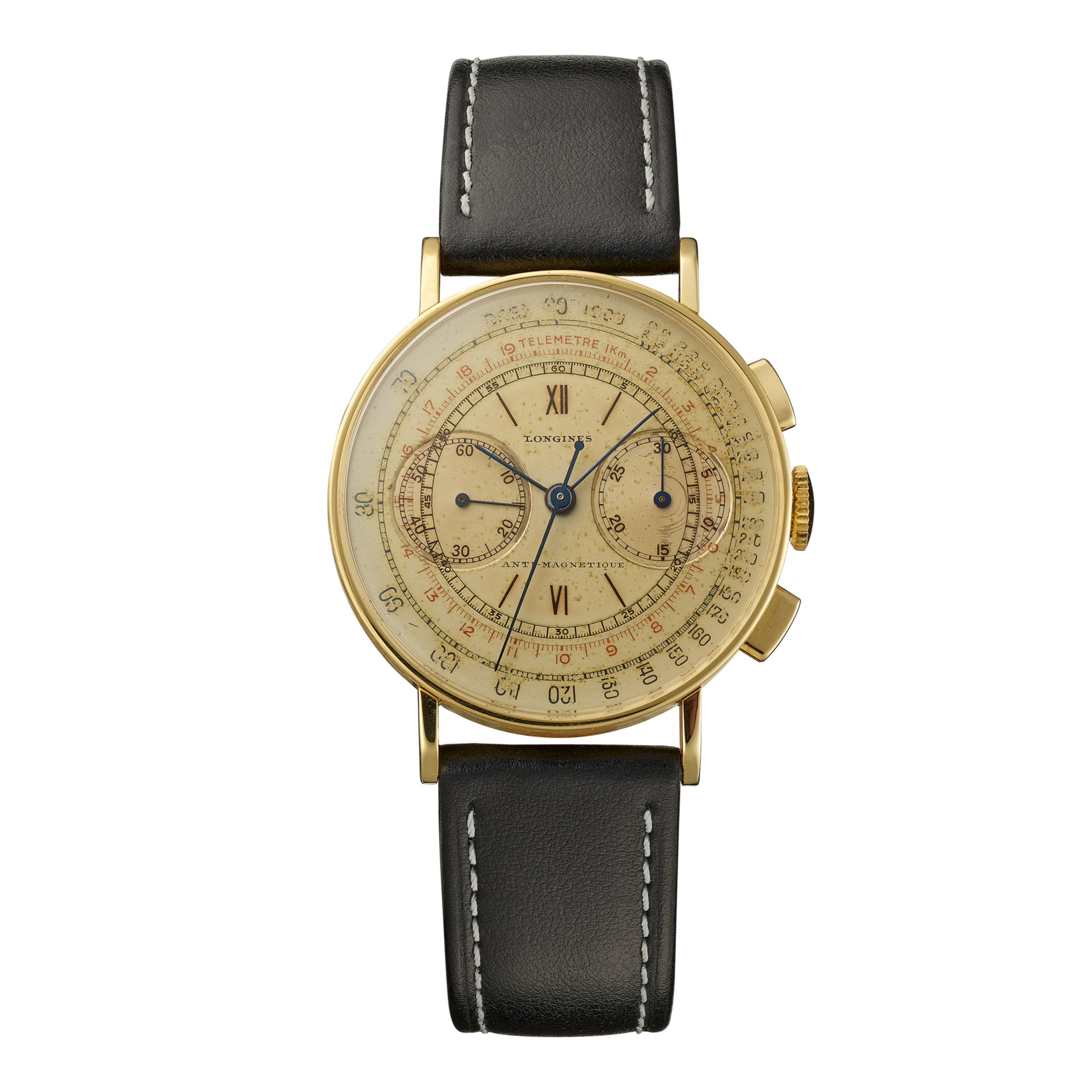 18ct gold flyback chronograph with caliber 13ZN (1940)