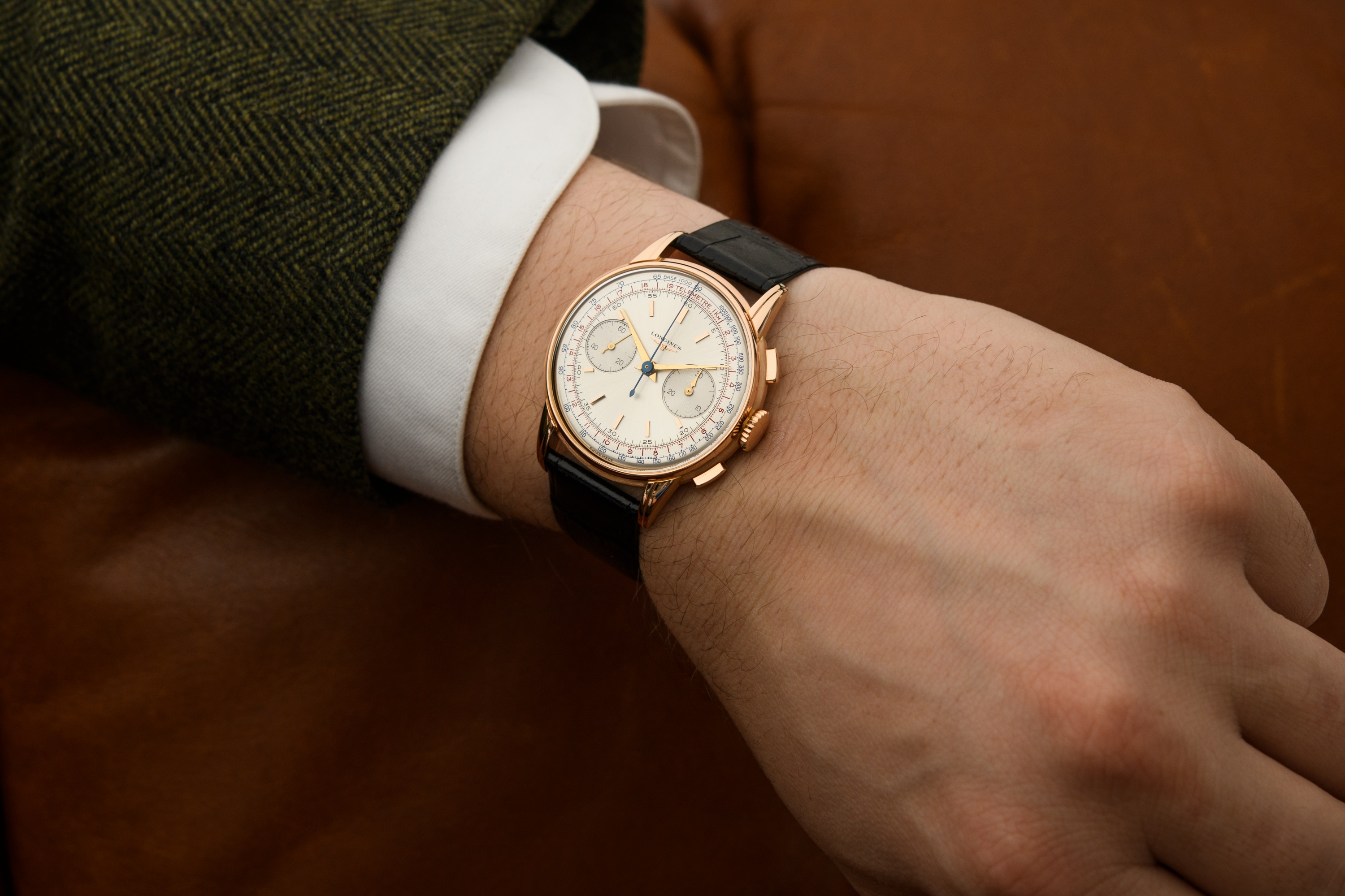 Longines ローズゴールド アナログ自動巻き時計 87cea65dd64c836f02a3a961f4b1f3