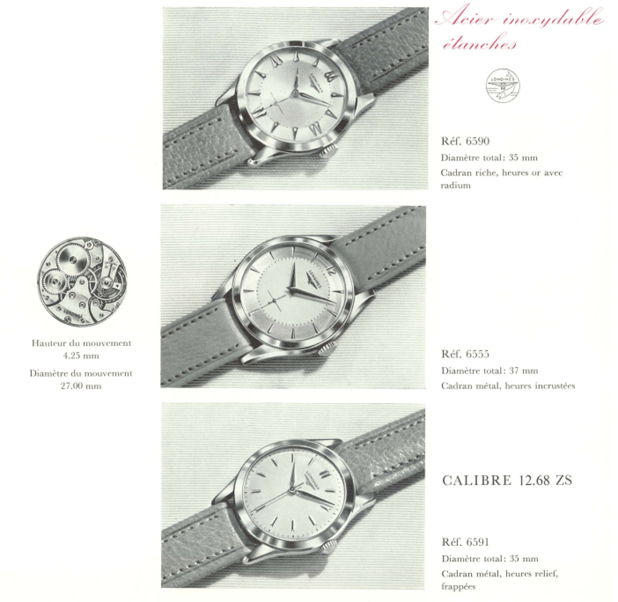 Stainless Steel Watch With Caliber 12.68z (1958) | LONGINES JP