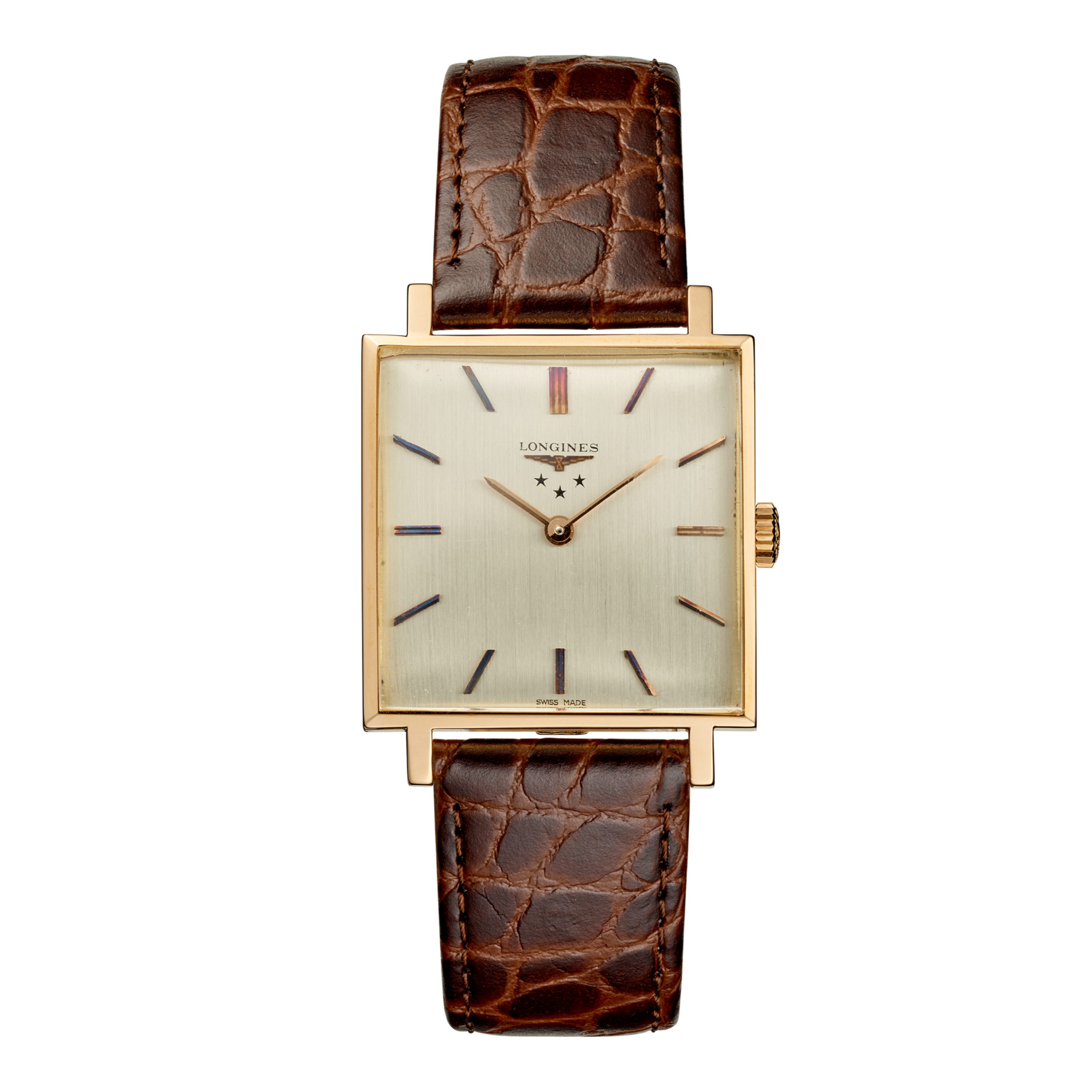 SQUARE-SHAPED WATCH IN 18CT ROSE GOLD (1964)