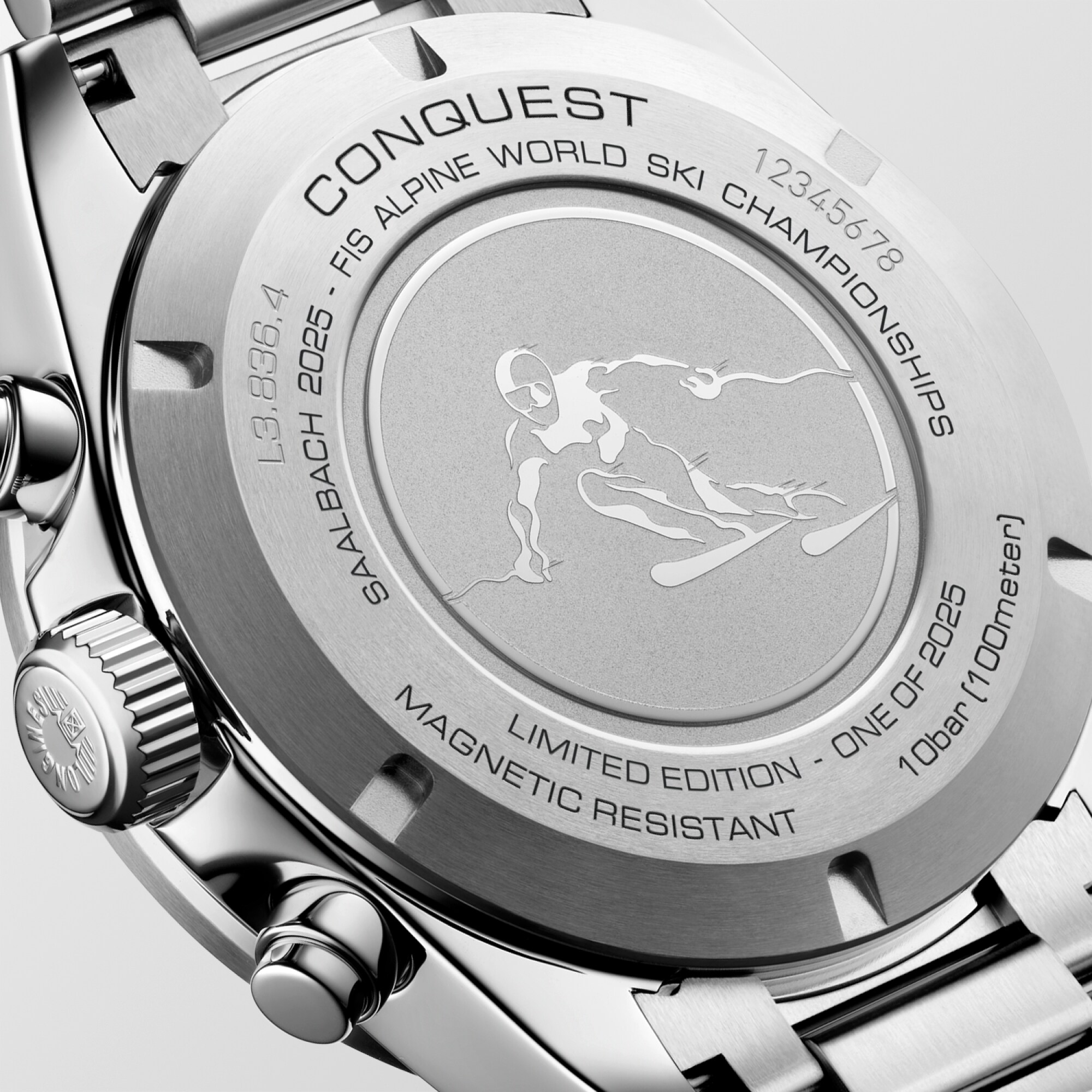 CONQUEST CHRONO SKI EDITION 自動巻、ステンレススティールと