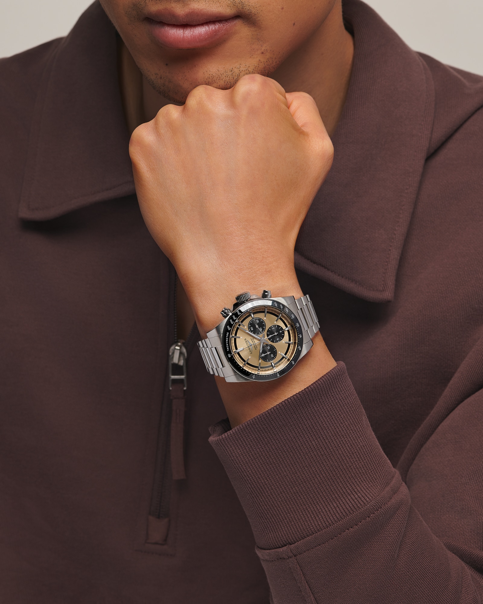 CONQUEST CHRONOGRAPH Automatic, Stainless Steel And Ceramic Bezel