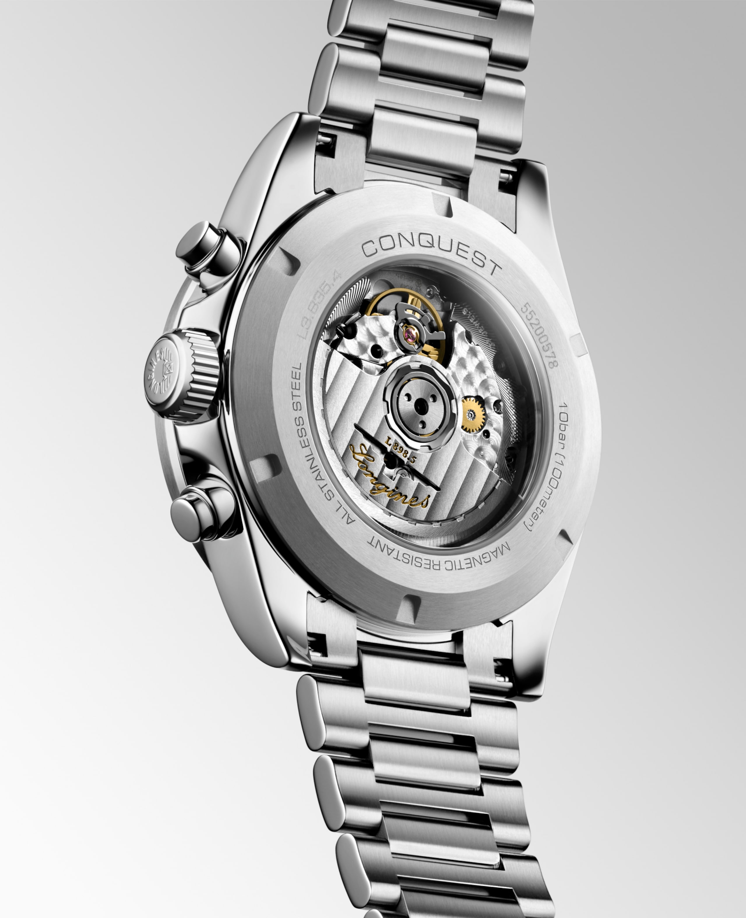 Longines CONQUEST CHRONOGRAPH automatique acier inoxydable et lunette en céramique Watch - L3.835.4.32.6