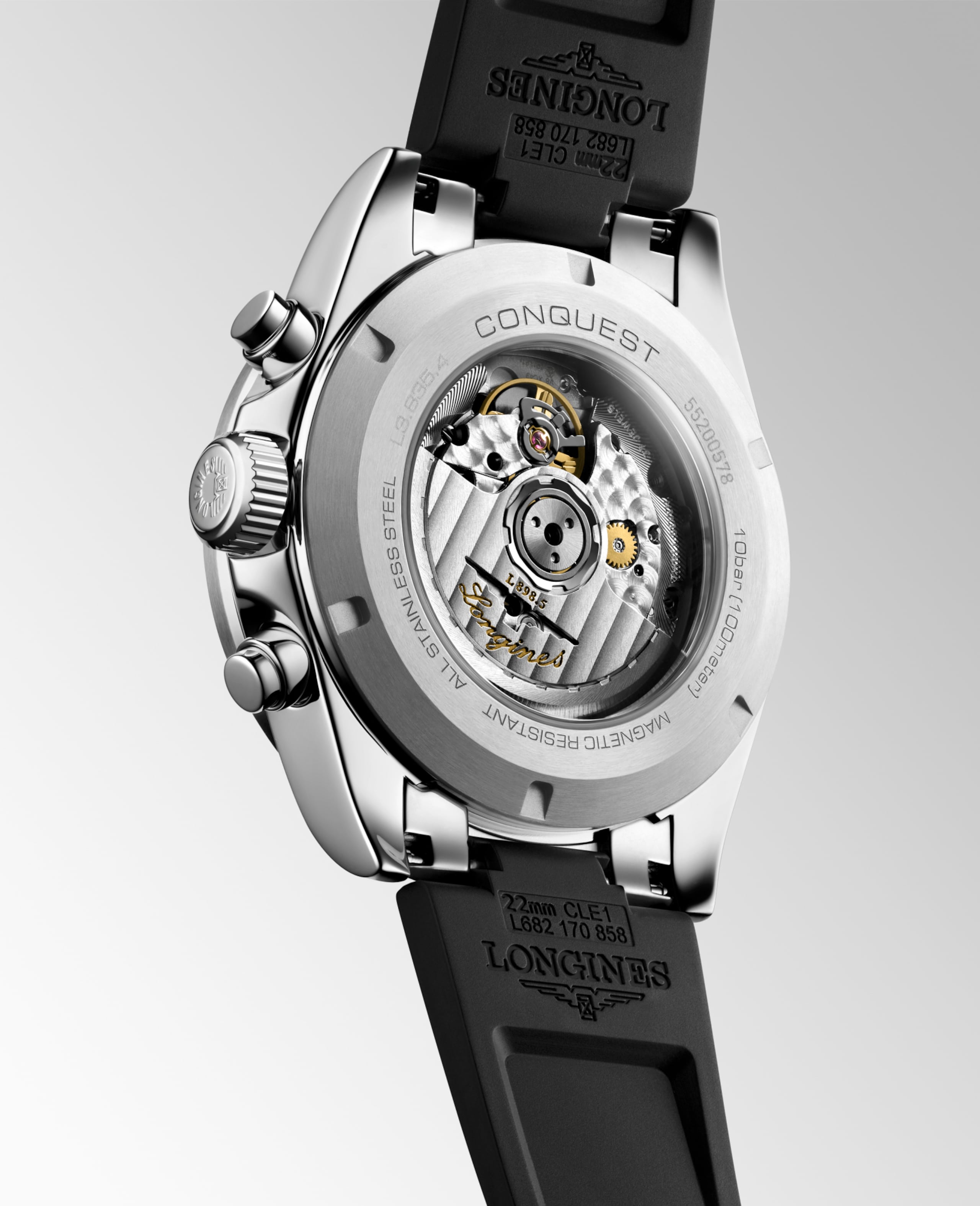 Longines CONQUEST CHRONOGRAPH automatic stainless steel and ceramic bezel Watch - L3.835.4.32.9