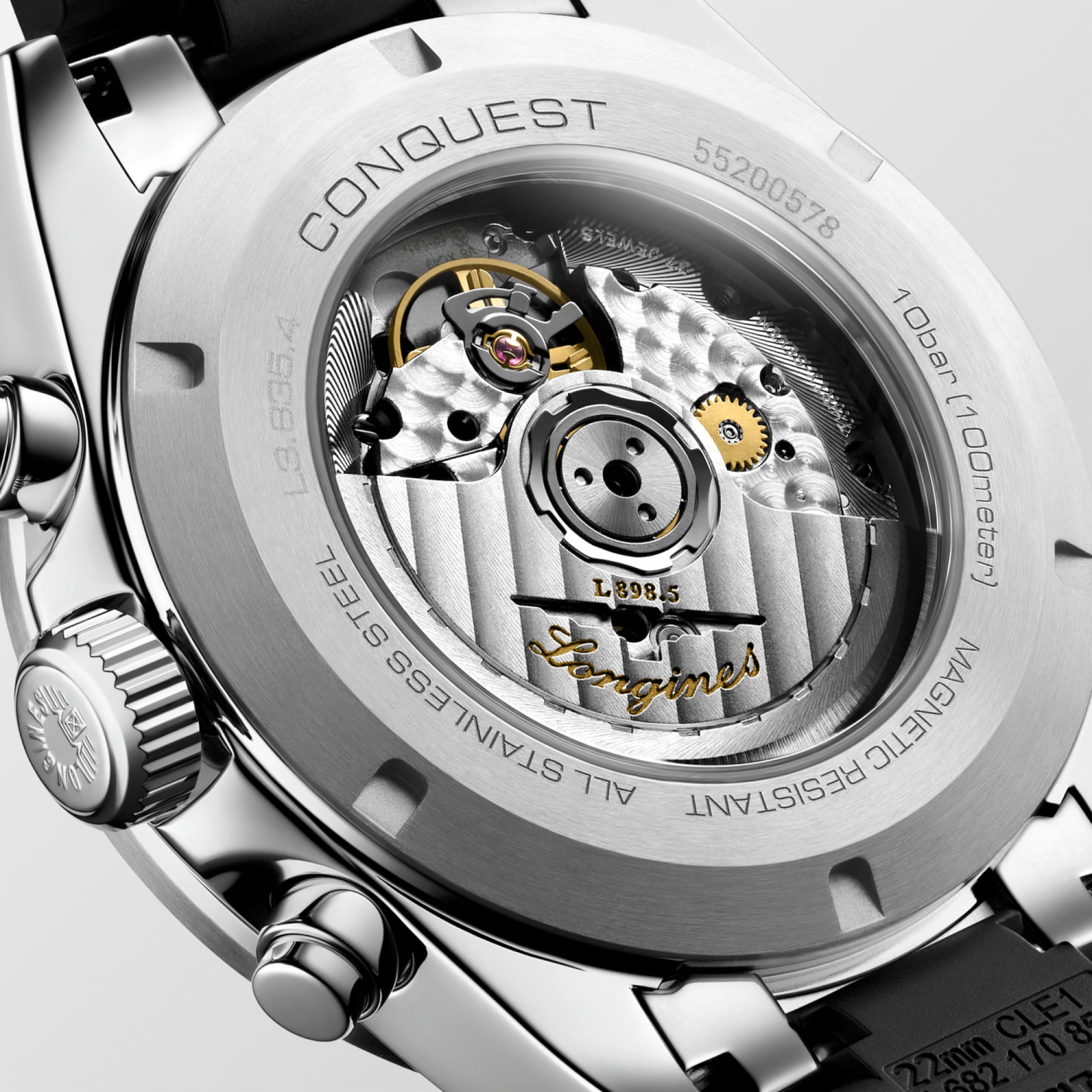 Longines CONQUEST CHRONOGRAPH automatic stainless steel and ceramic bezel Watch - L3.835.4.32.9