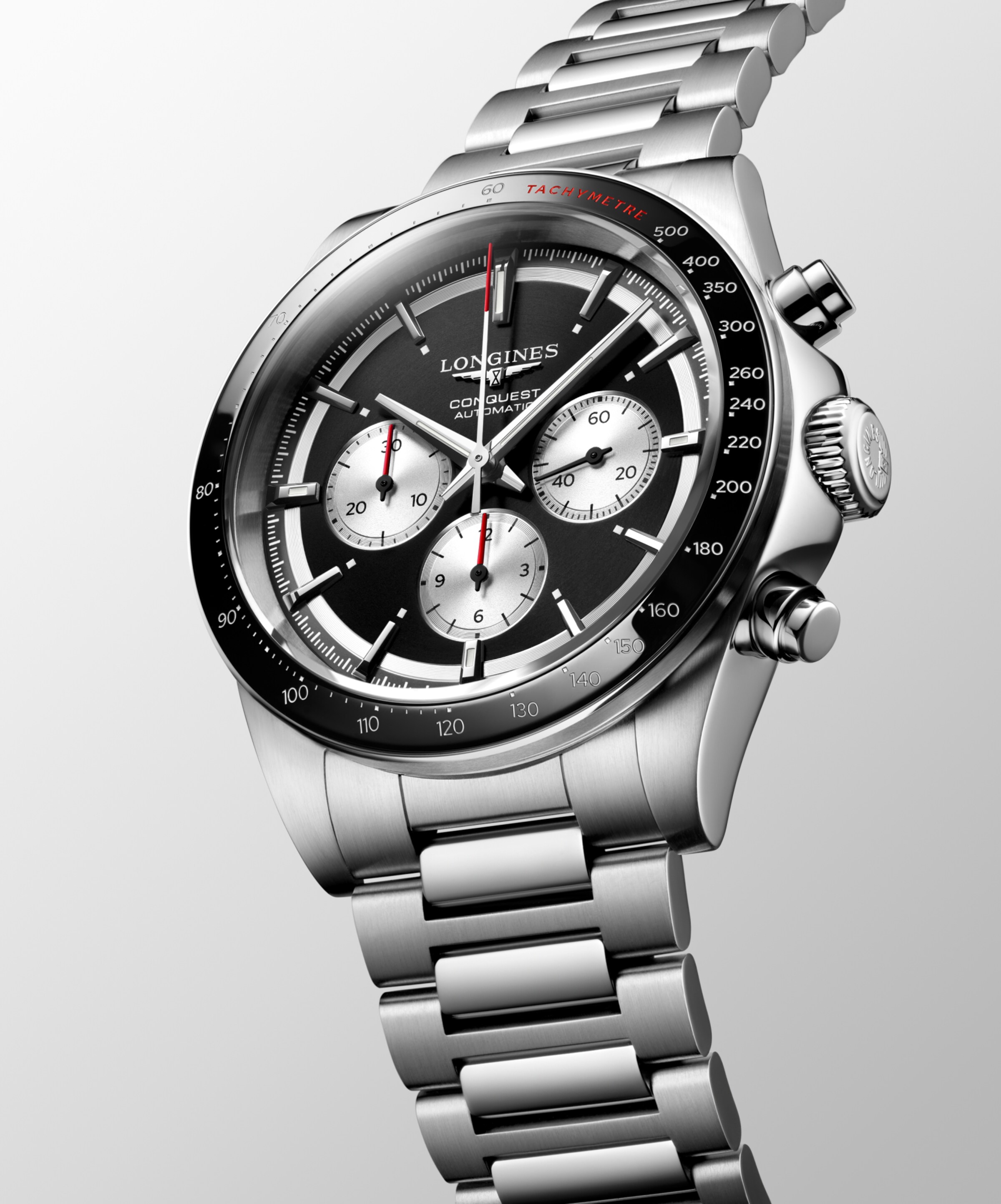 Longines CONQUEST CHRONOGRAPH Automatic Stainless steel and ceramic bezel Watch - L3.835.4.52.6