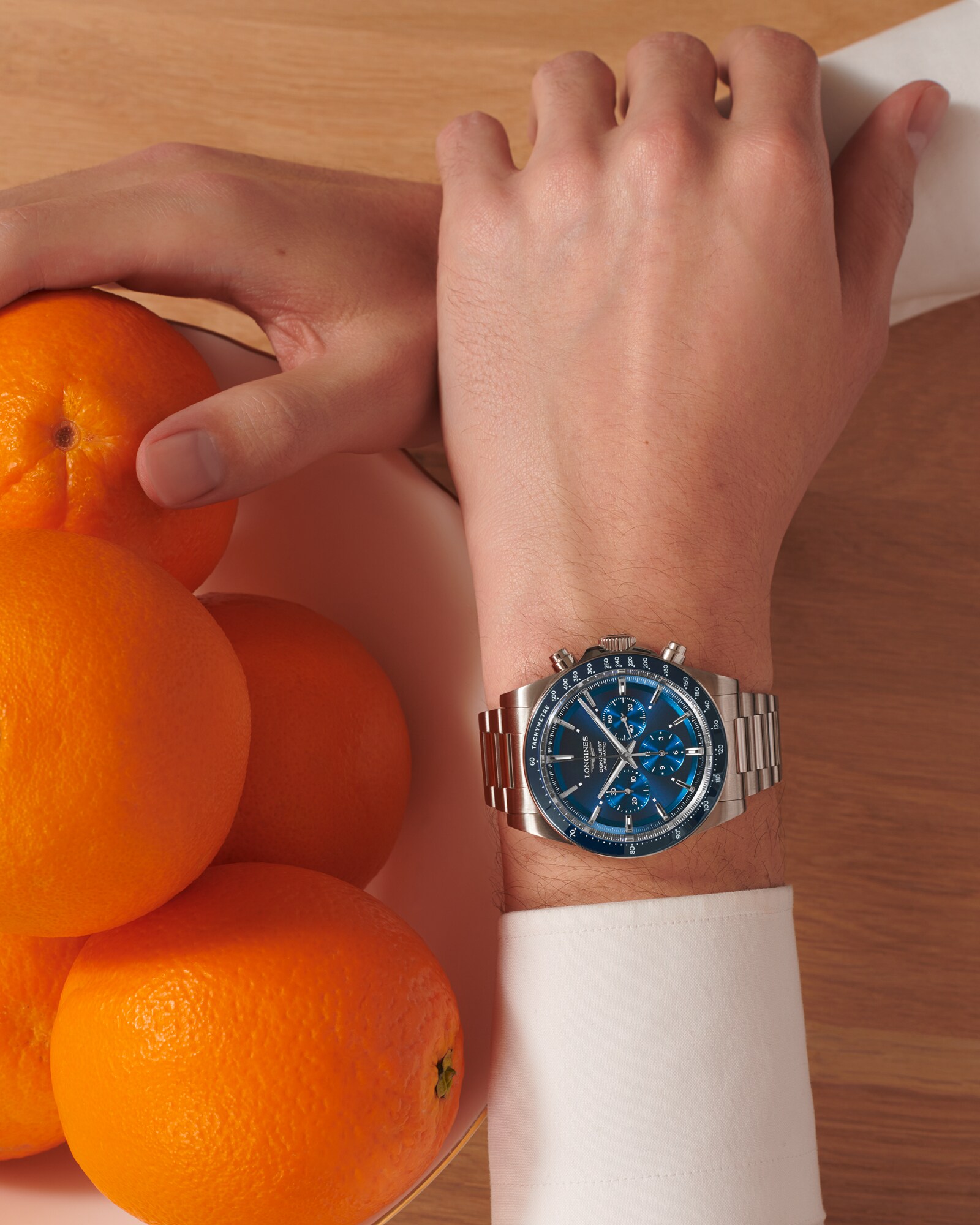 CONQUEST CHRONOGRAPH Automatic, Stainless Steel And Ceramic Bezel