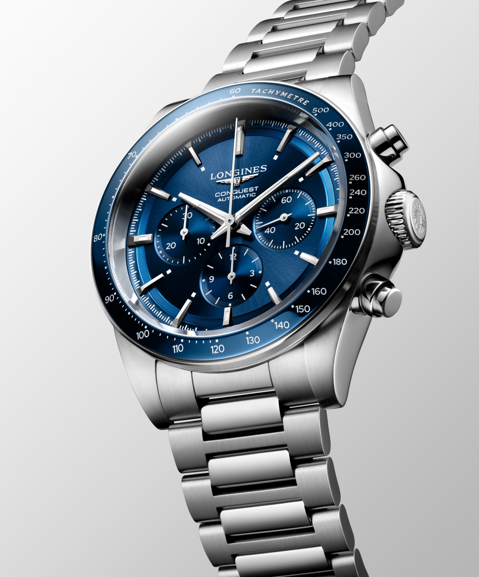CONQUEST CHRONOGRAPH Automatic, Stainless Steel And Ceramic Bezel