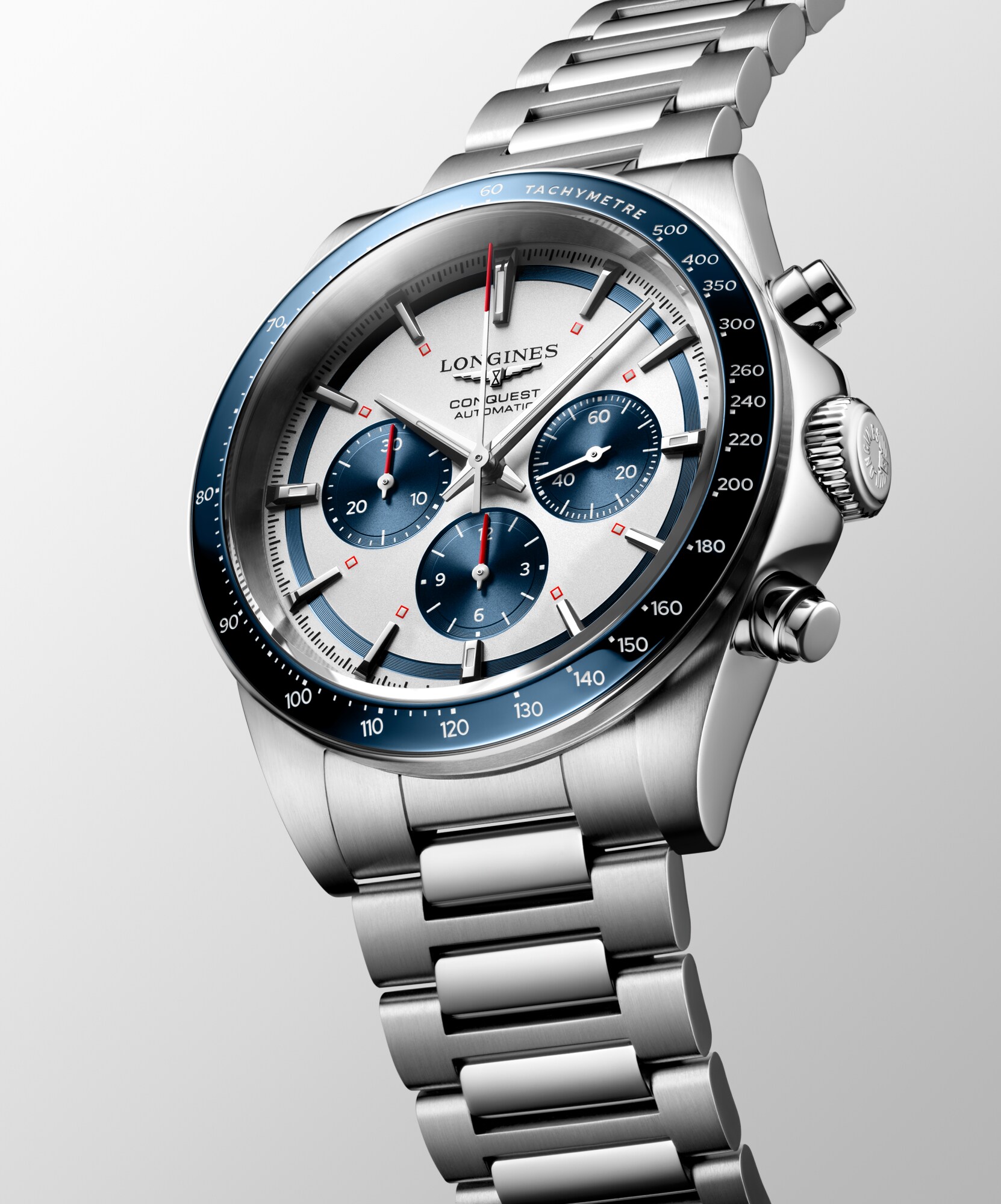 CONQUEST CHRONOGRAPH Automatic, Stainless Steel And Ceramic Bezel