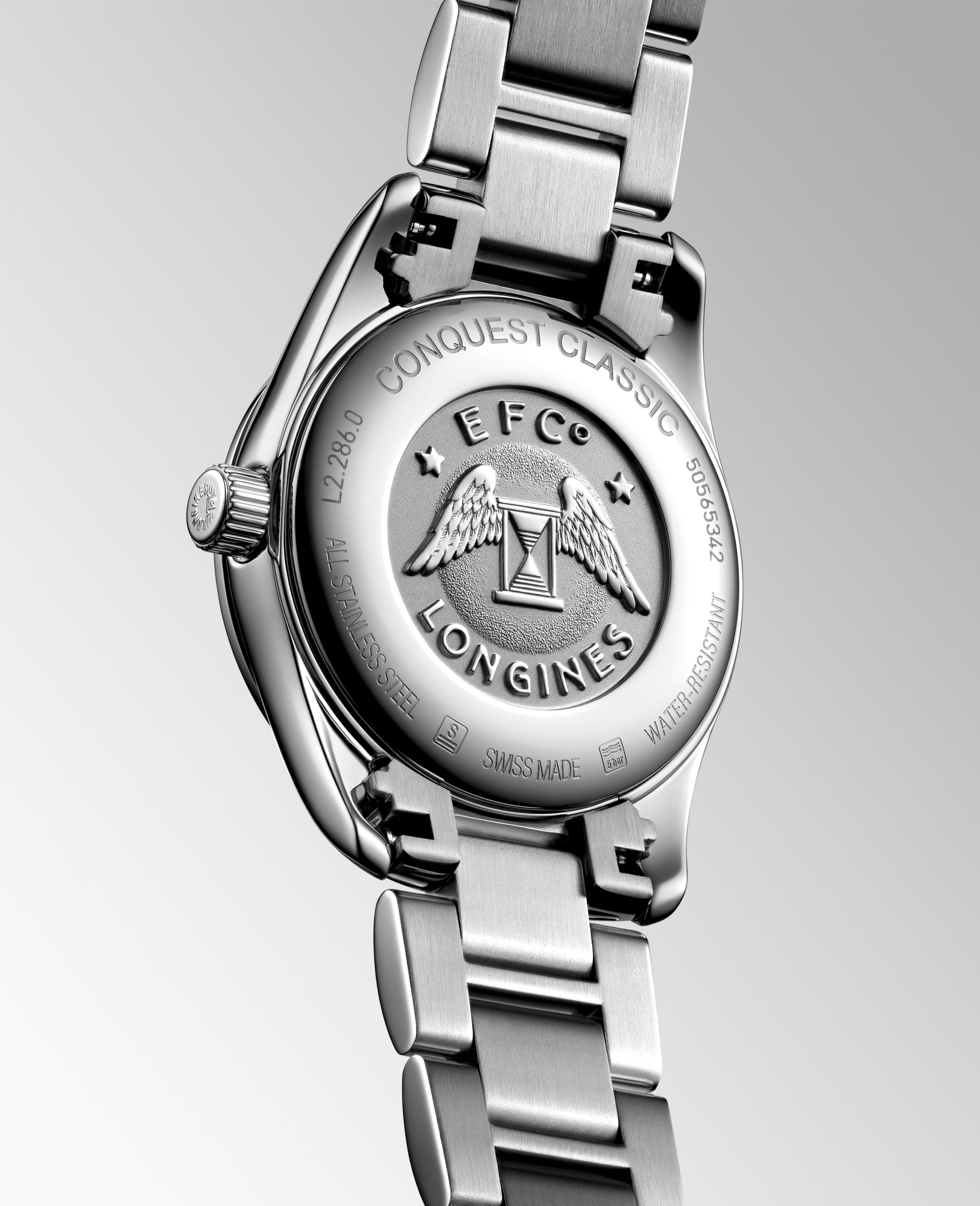 CONQUEST CLASSIC Quartz, Stainless Steel, Sunray Silver Dial