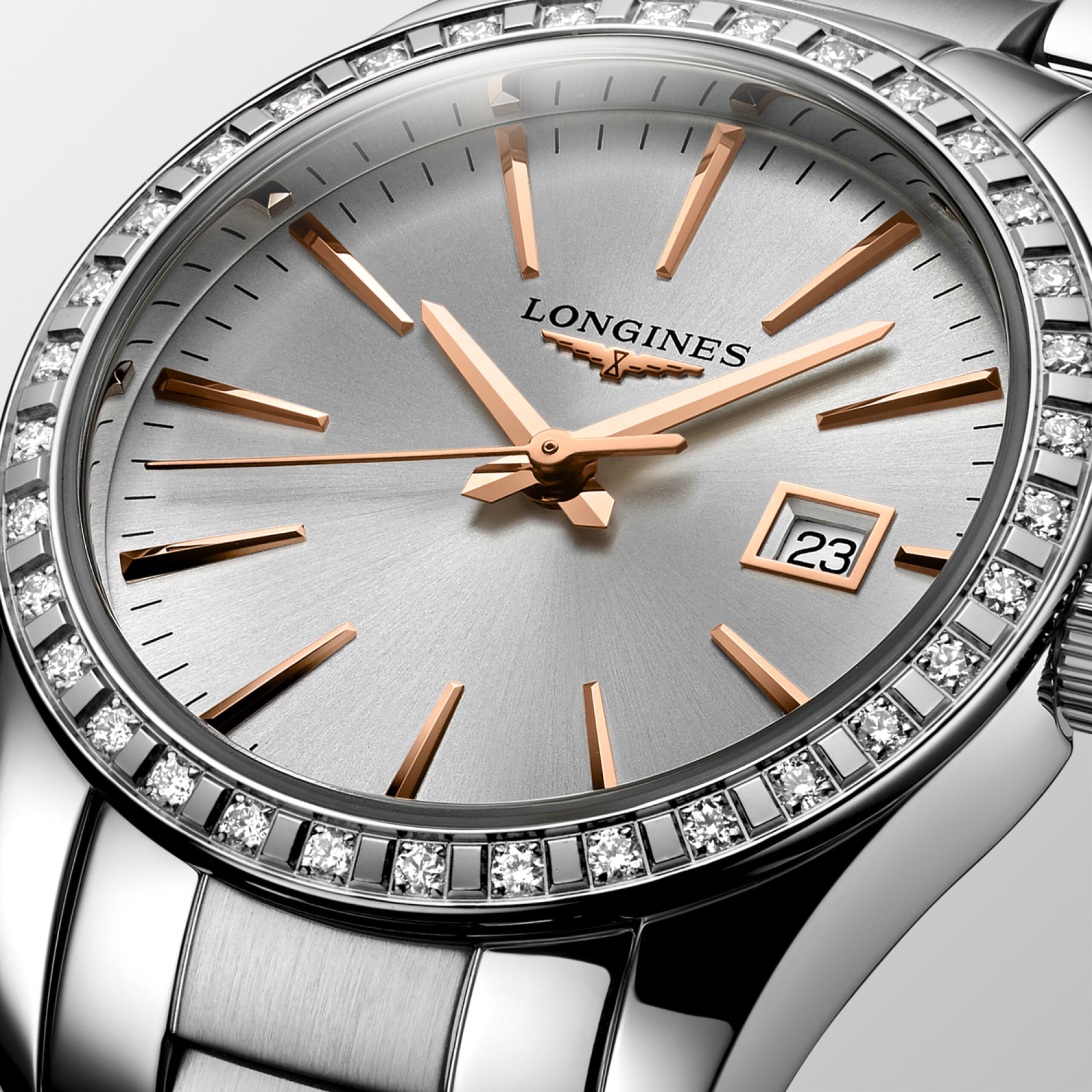 Longines コンクエスト クラシック クォーツ ステンレススティール Watch - L2.286.0.72.6