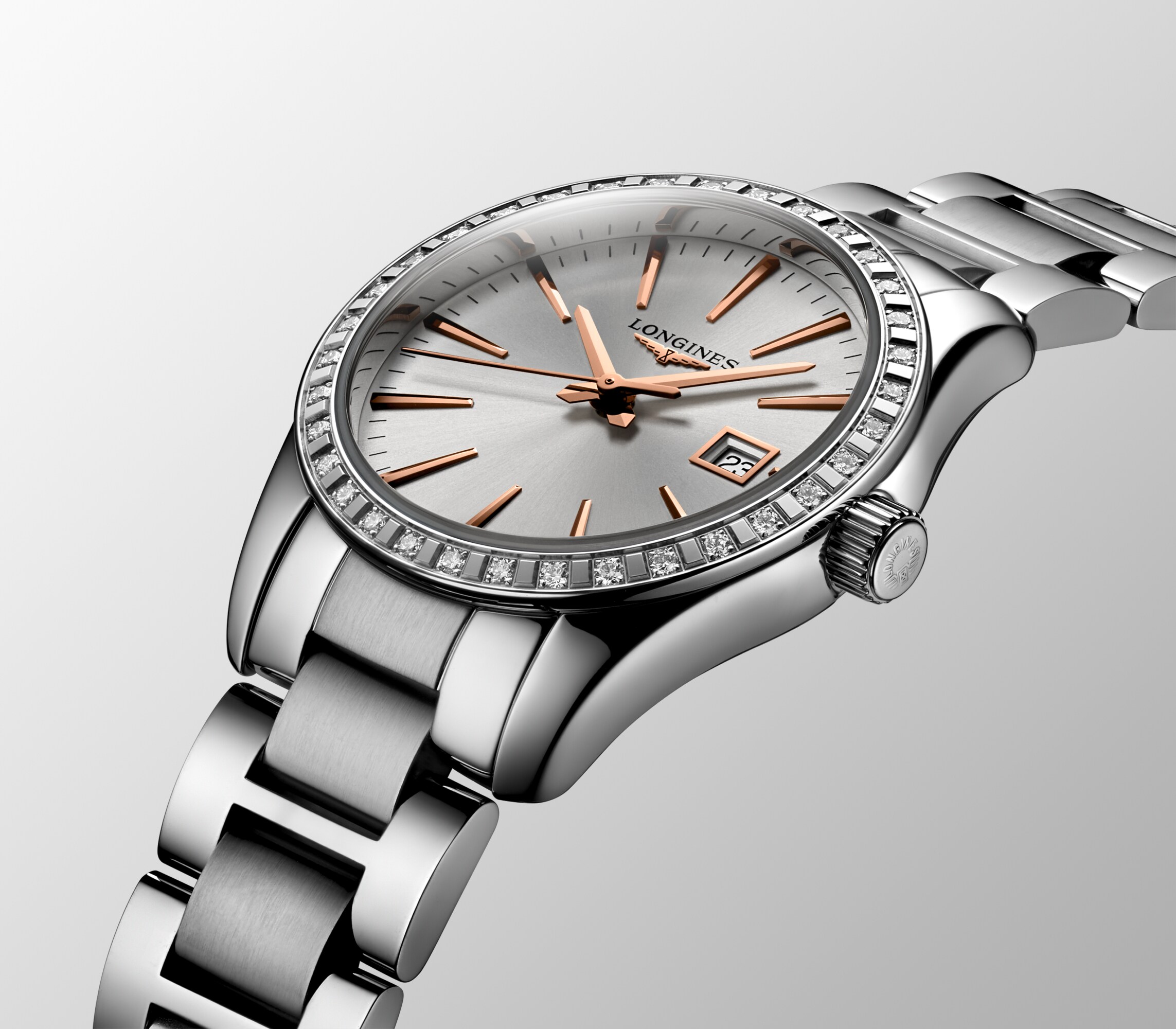 CONQUEST CLASSIC Quartz, Stainless Steel, Sunray Silver Dial