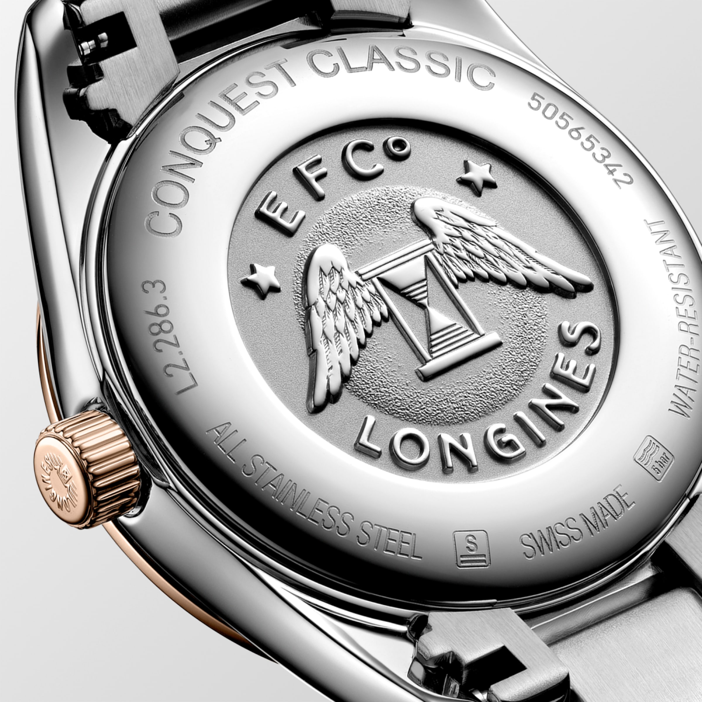 Longines CONQUEST CLASSIC Quartz Stainless steel and red PVD coating Watch - L2.286.3.72.7