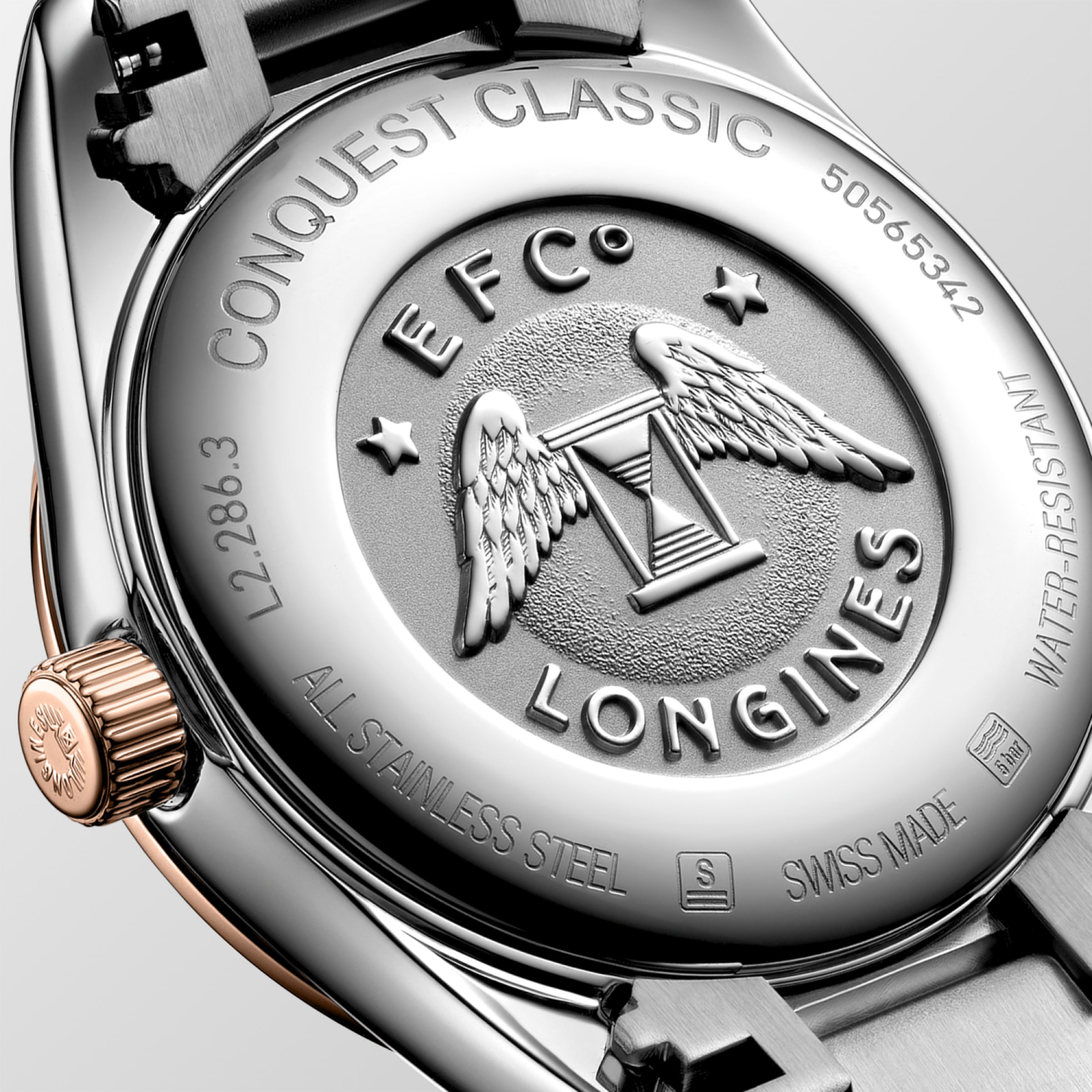 Longines CONQUEST CLASSIC Quartz Stainless steel and red PVD coating Watch - L2.286.3.87.7