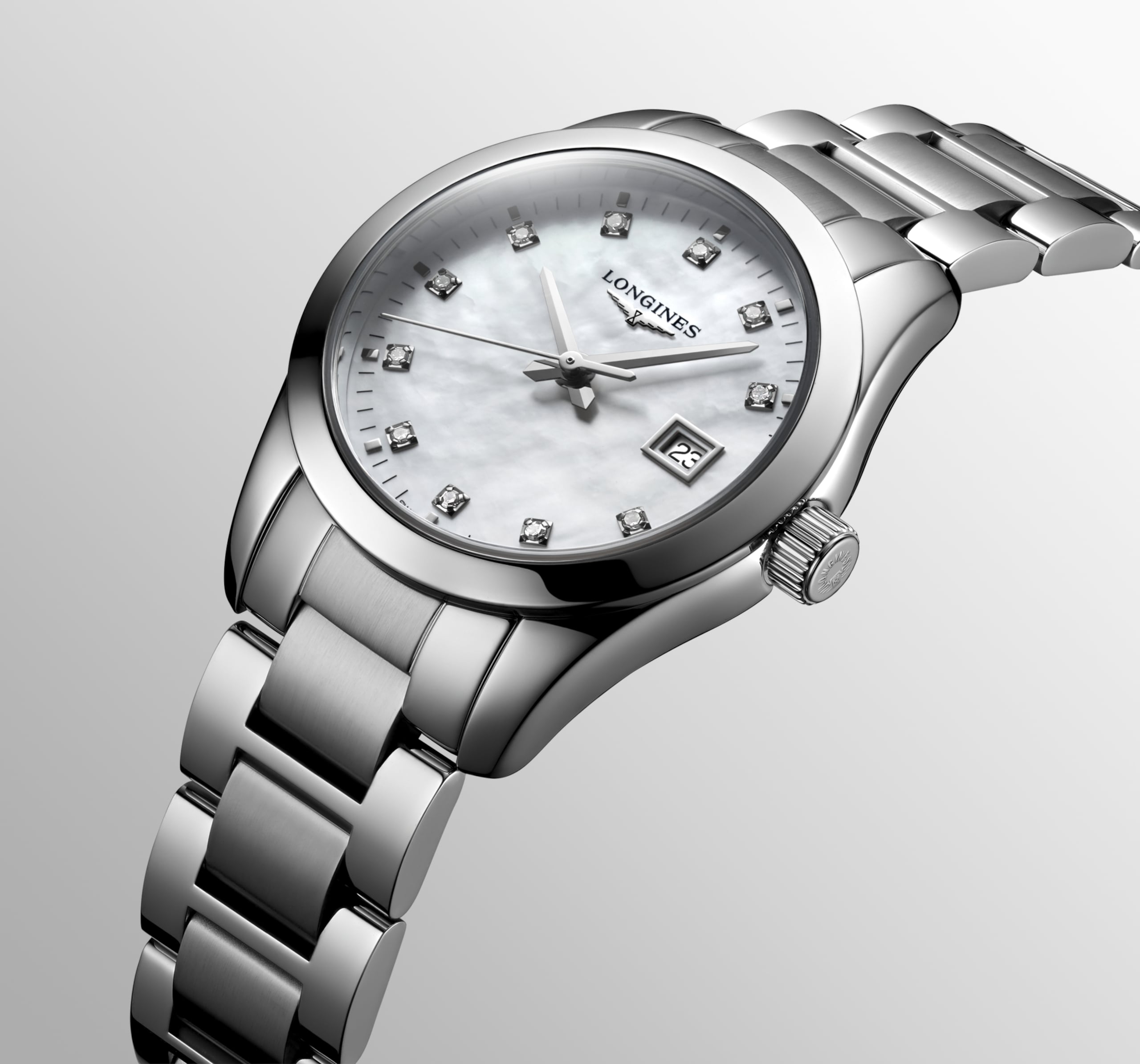 Longines CONQUEST CLASSIC Quarz Edelstahl Watch - L2.286.4.87.6