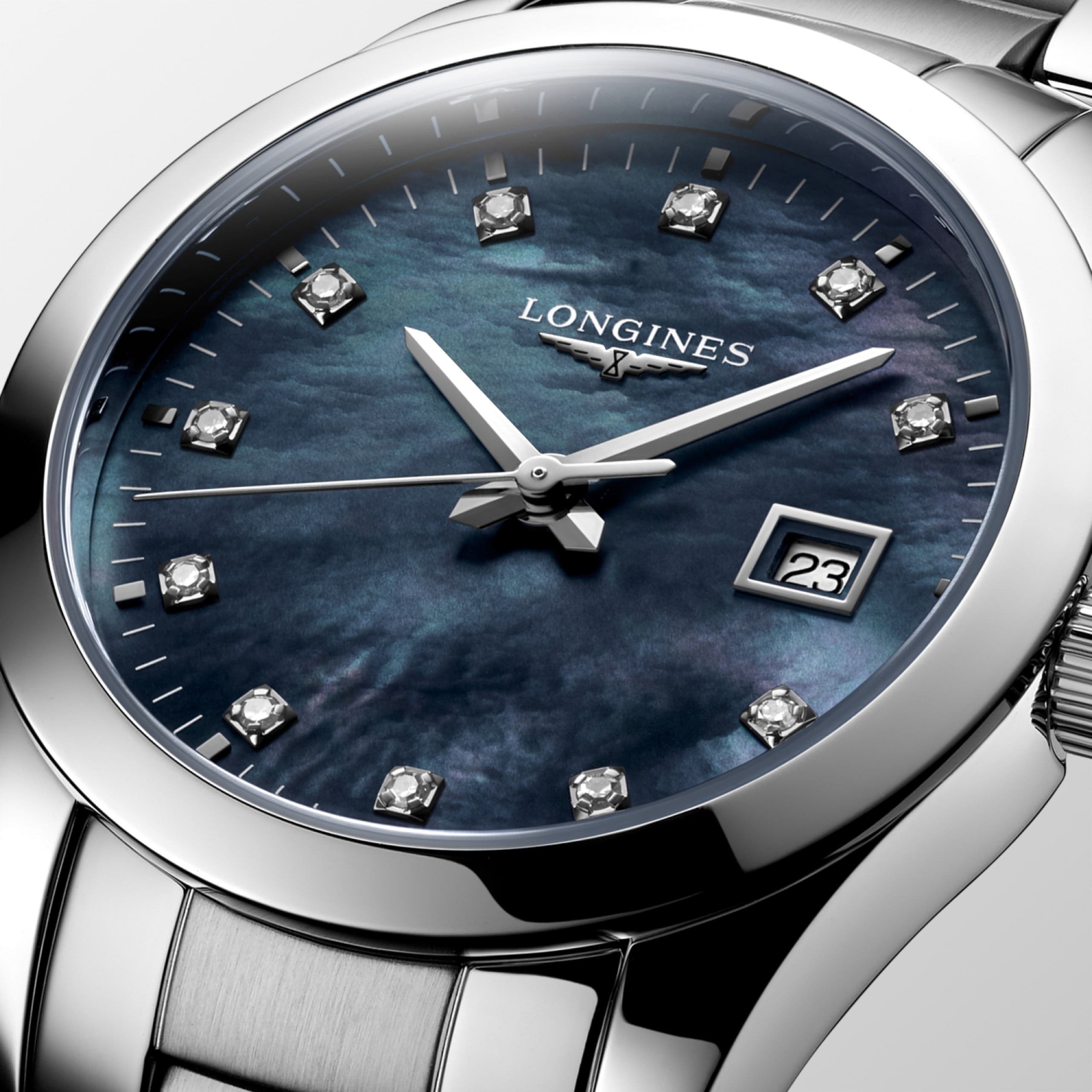Longines CONQUEST CLASSIC Quarz Edelstahl Watch - L2.286.4.88.6