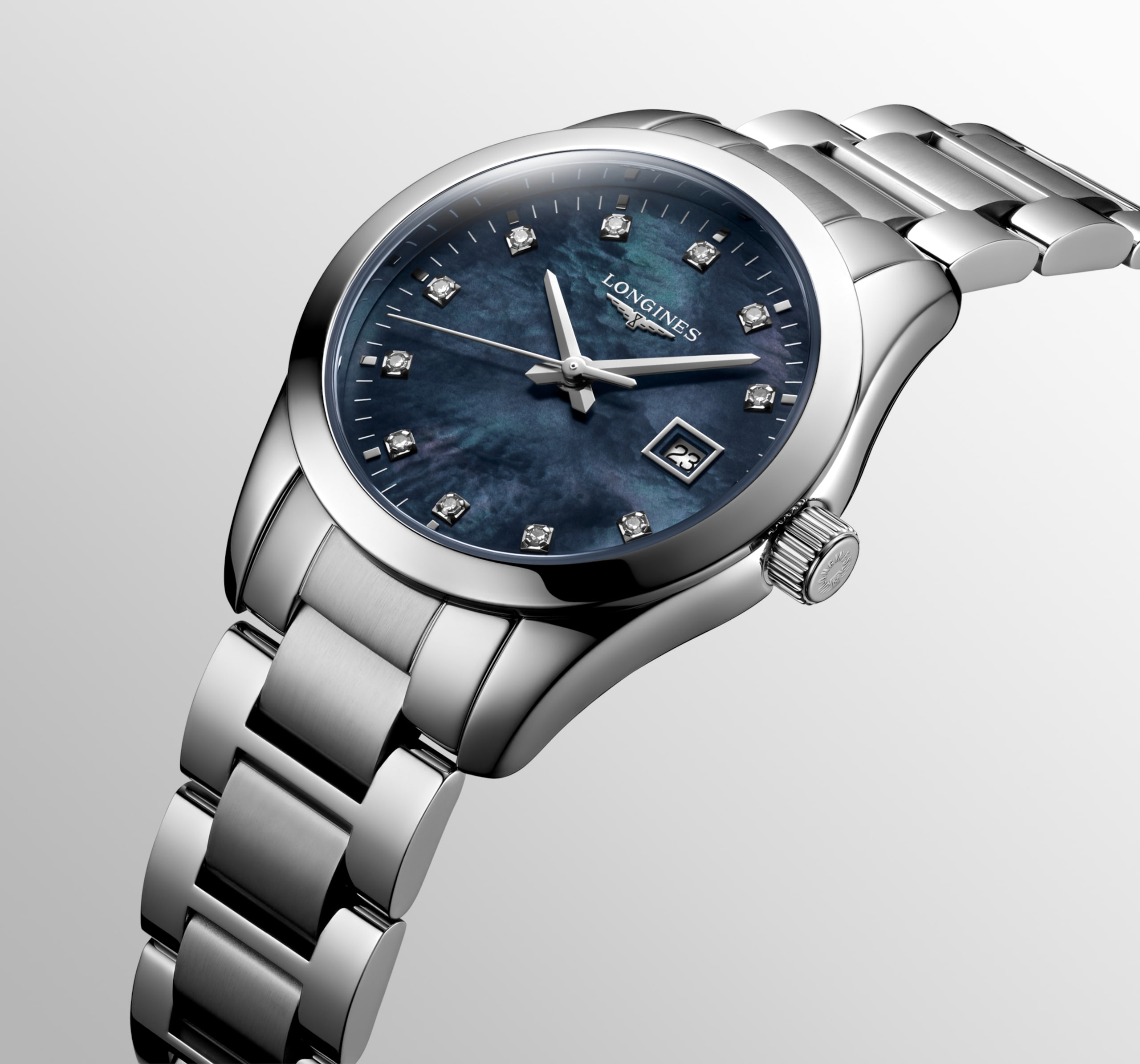 Longines CONQUEST CLASSIC Quarz Edelstahl Watch - L2.286.4.88.6
