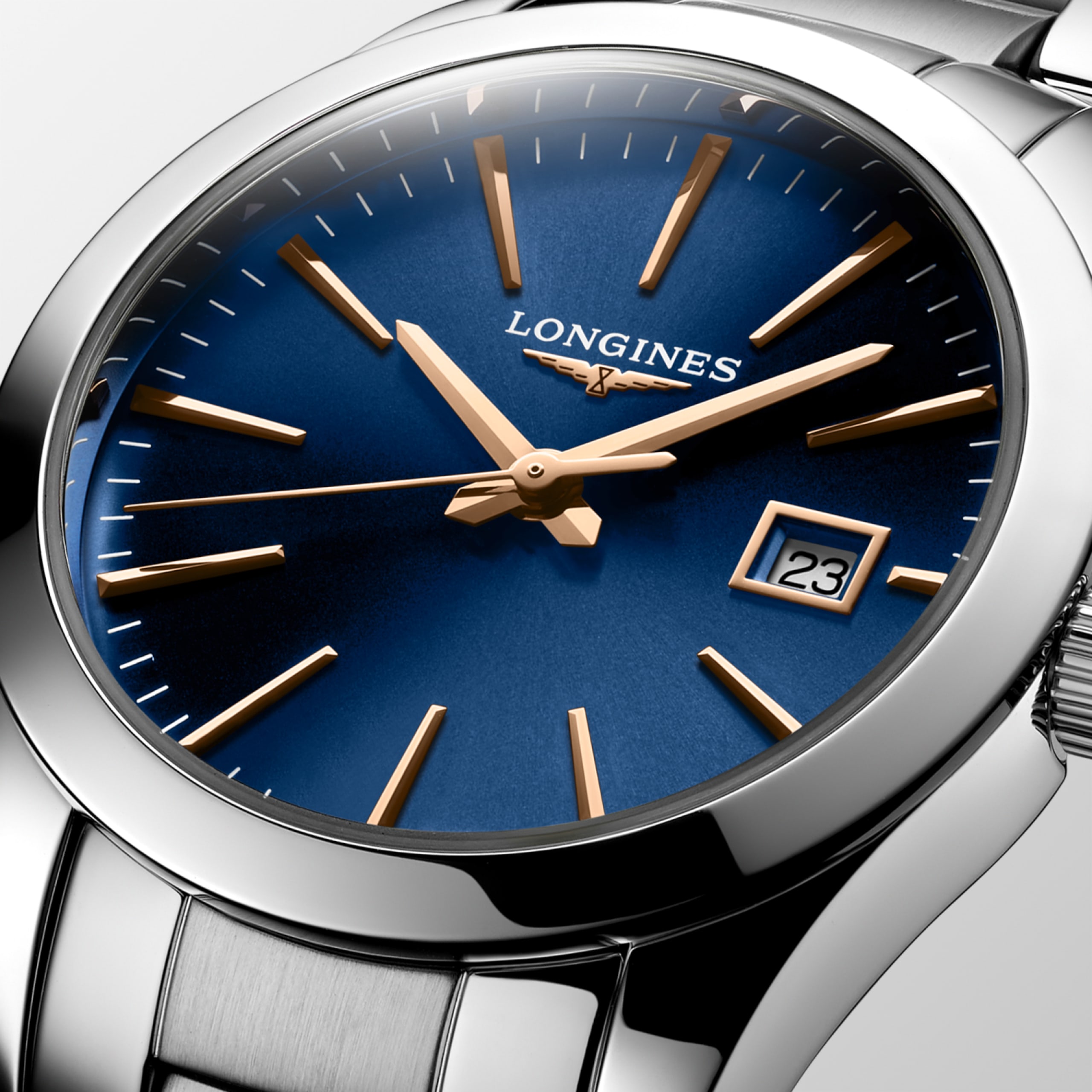 Longines CONQUEST CLASSIC Quarz Edelstahl Watch - L2.286.4.92.6