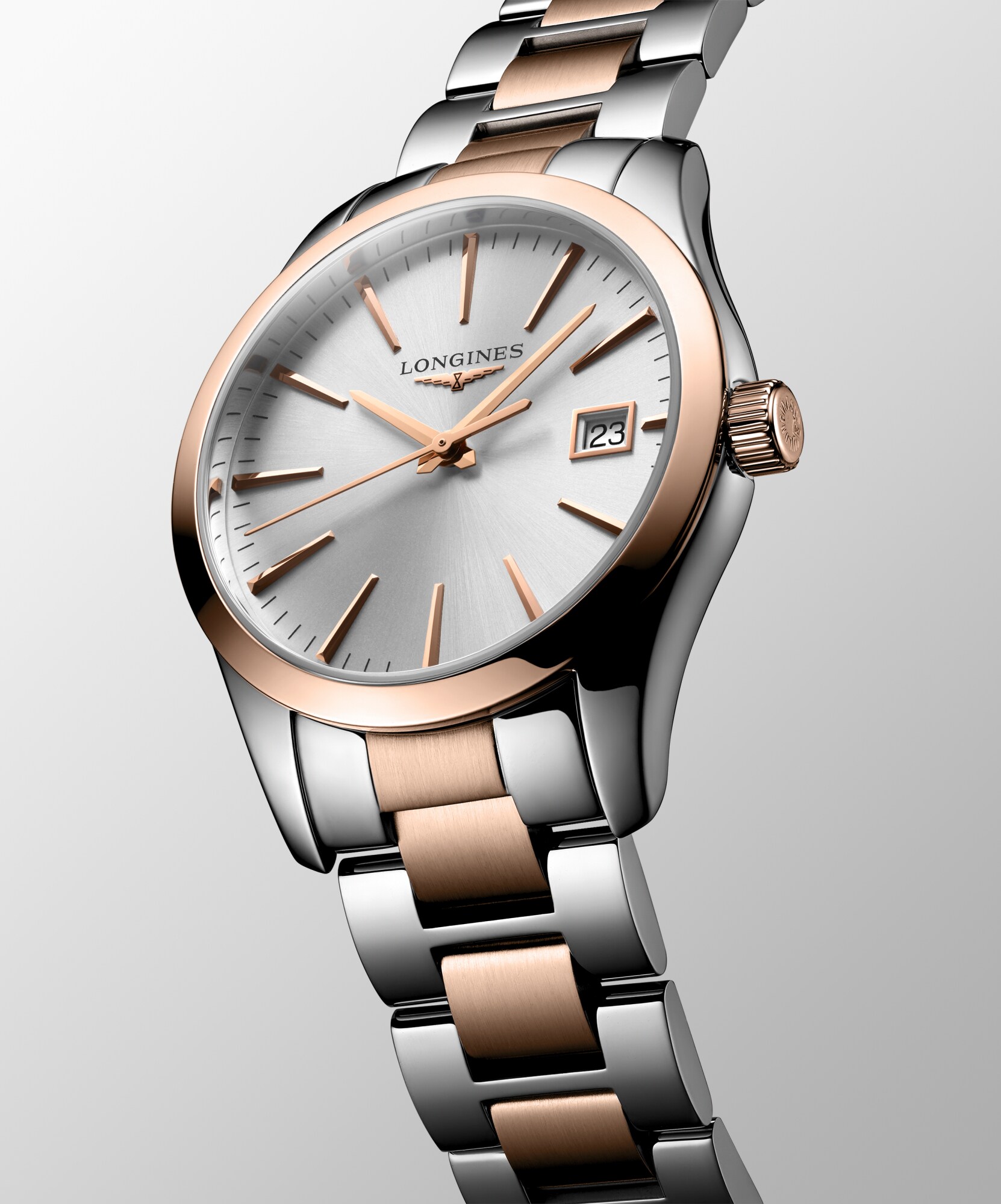 CONQUEST CLASSIC Quartz, Stainless Steel, Sunray Silver Dial