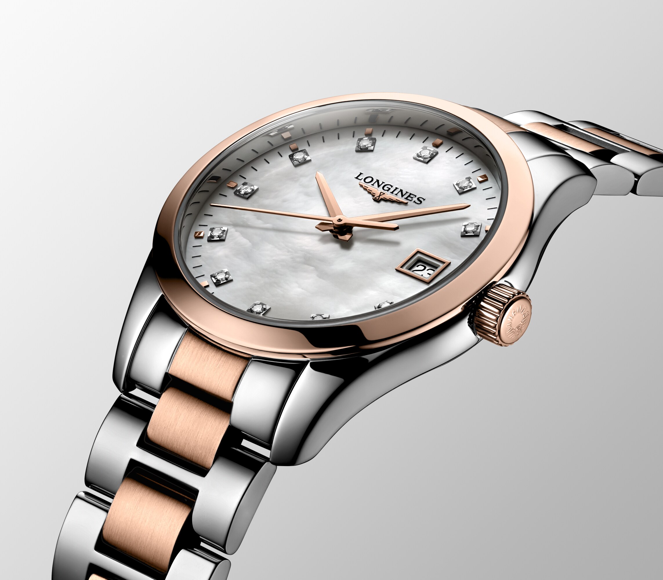 CONQUEST CLASSIC Quartz, Stainless Steel And Red Pvd Coating