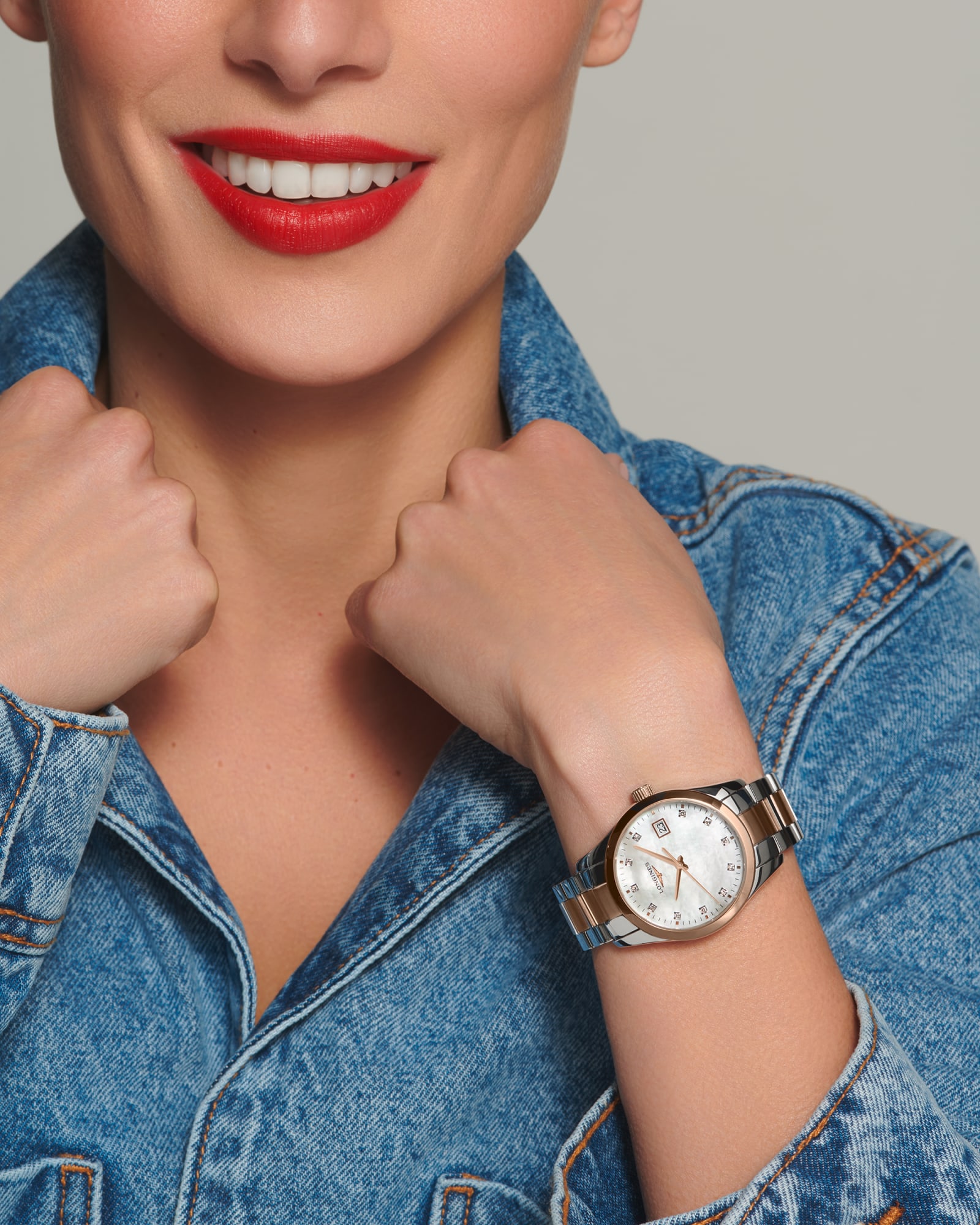 CONQUEST CLASSIC Quartz, Stainless Steel And Red Pvd Coating