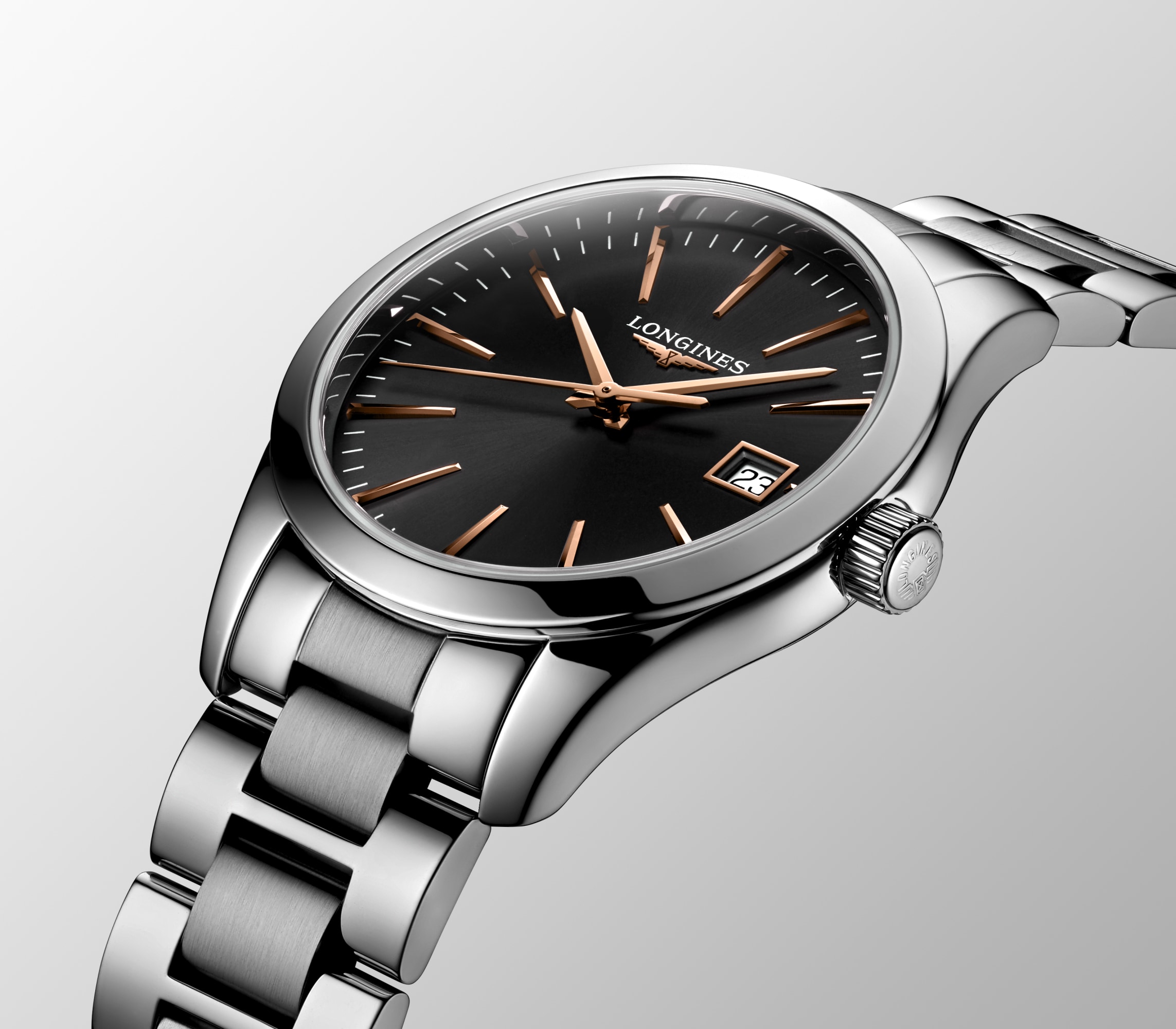 LONGINES◆クォーツ腕時計/アナログ/コンクエスト/箱劣化/コマ6 1954年より愛される「コンクエスト」コレクションが原点回帰しデザイン