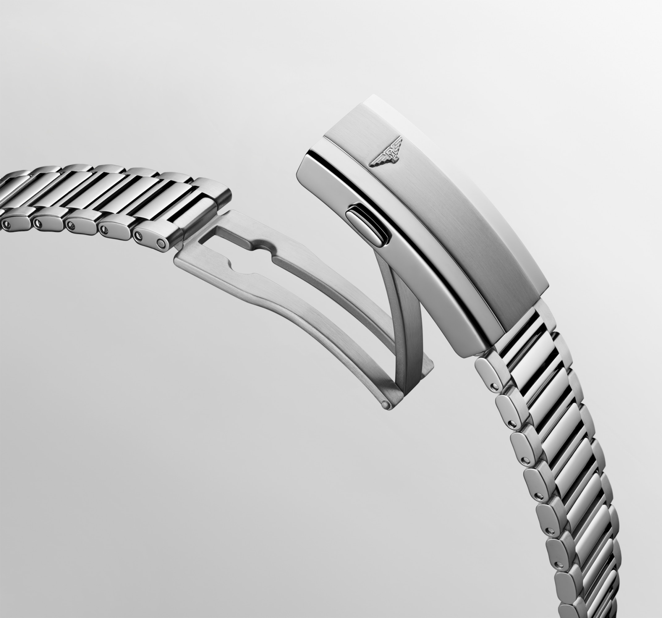 コンクエスト ヘリテージ 自動巻、ステンレススティール、ブラック