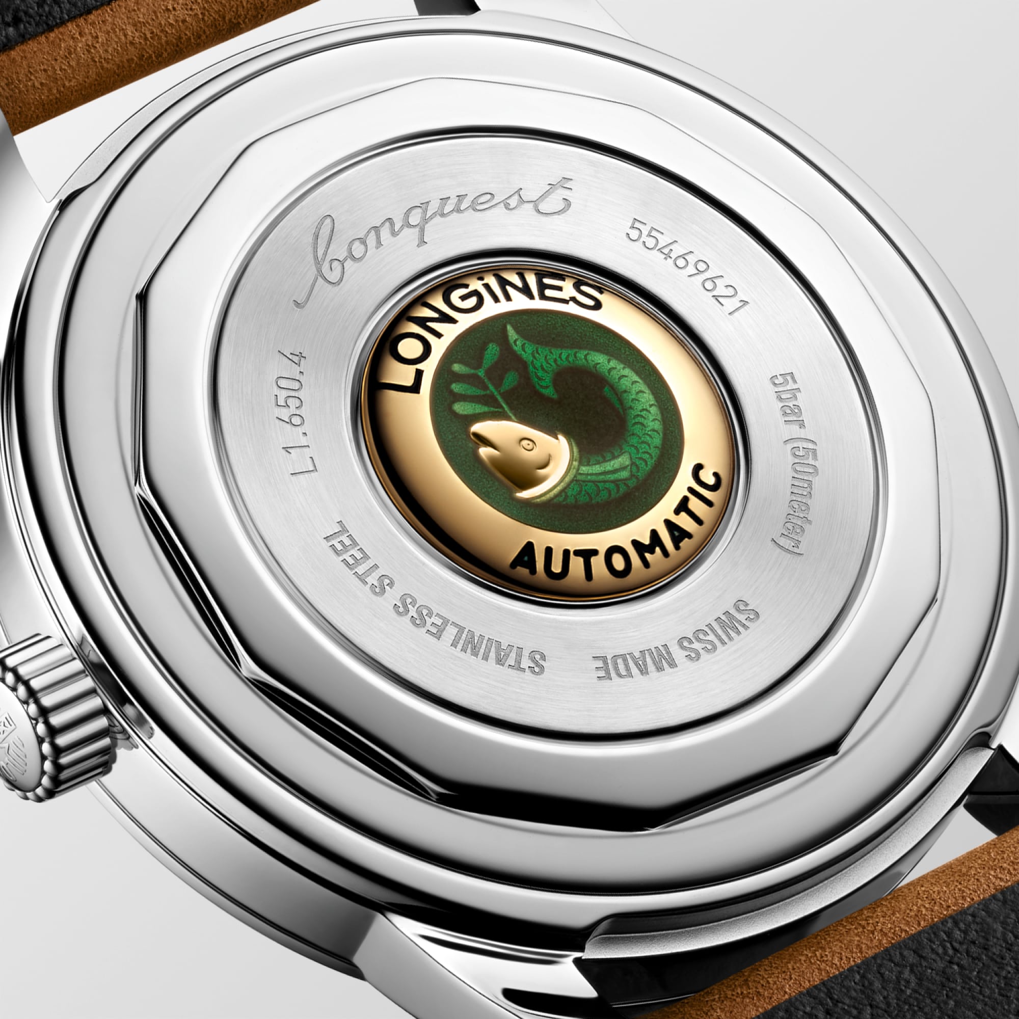 CONQUEST HERITAGE Automatic Stainless Steel Silver Dial Strap Watch LONGINES ZA