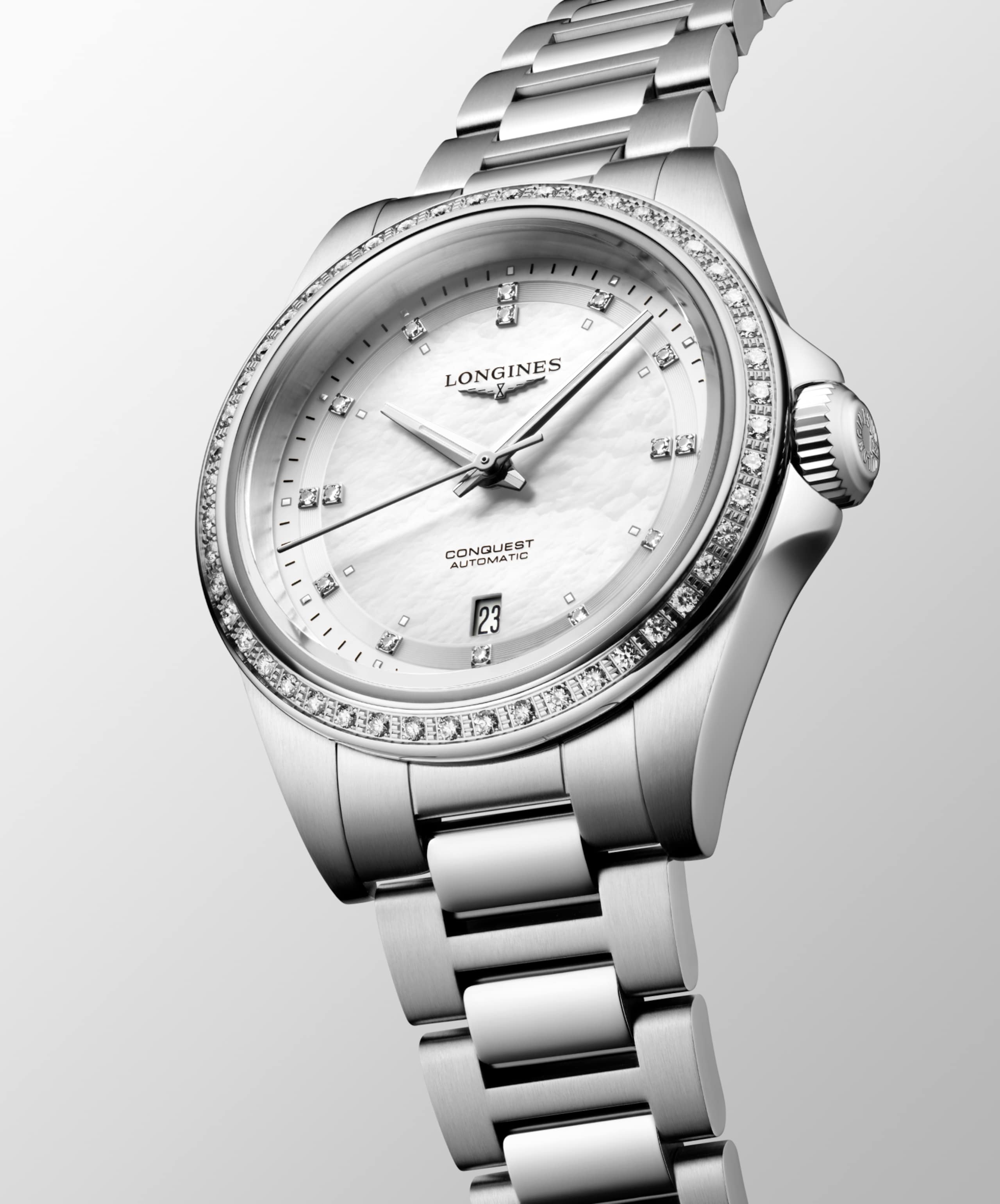Longines CONQUEST automático aço inoxidável Watch - L3.320.0.87.6