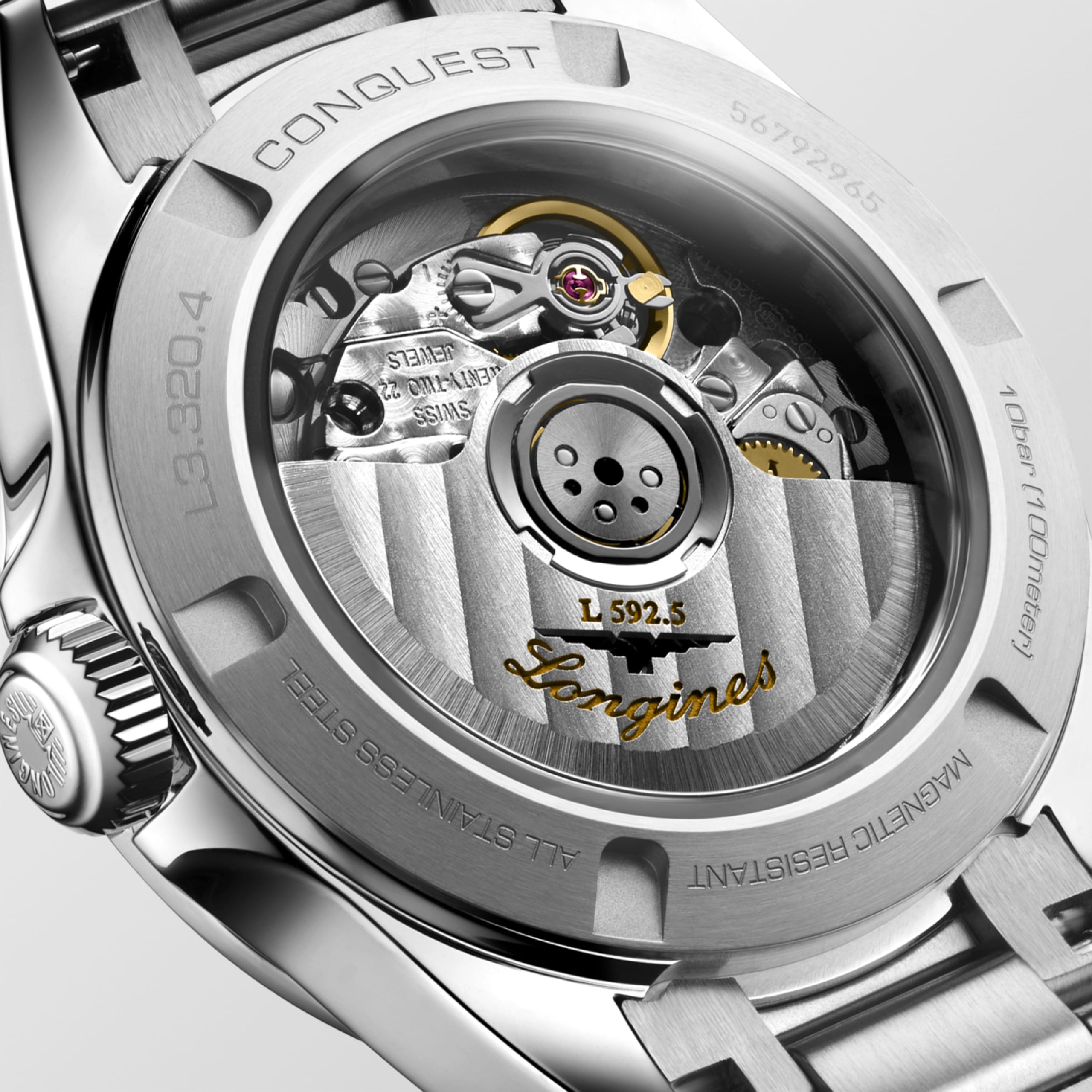 Longines CONQUEST automatic stainless steel Watch - L3.320.4.07.6
