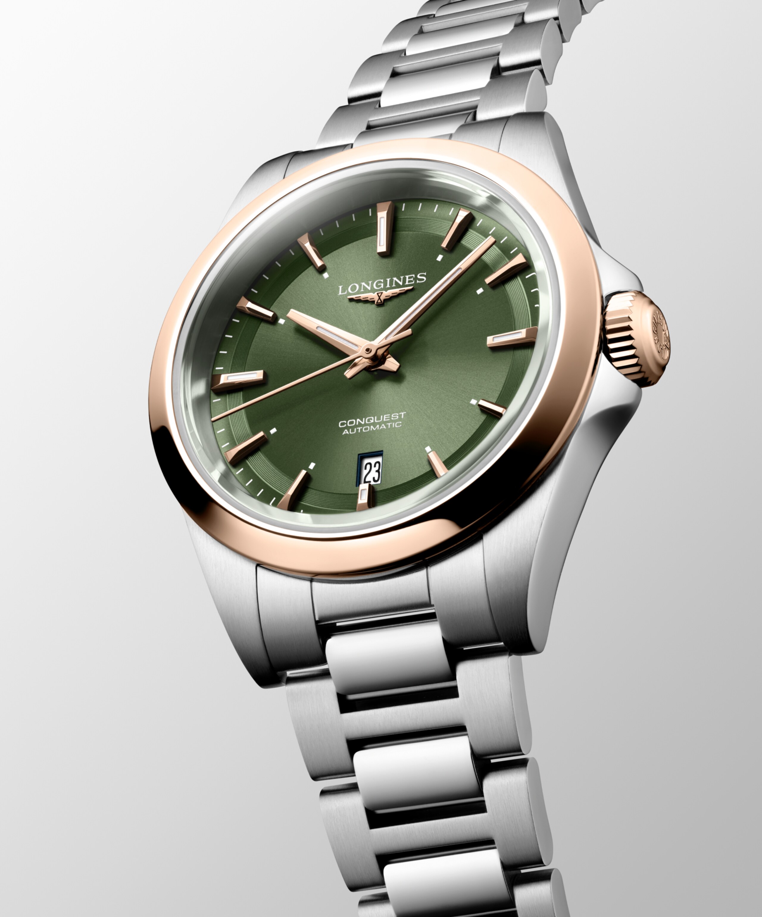 Longines CONQUEST Automatic Stainless steel and 18 karat pink gold cap 200 Watch - L3.320.5.02.6
