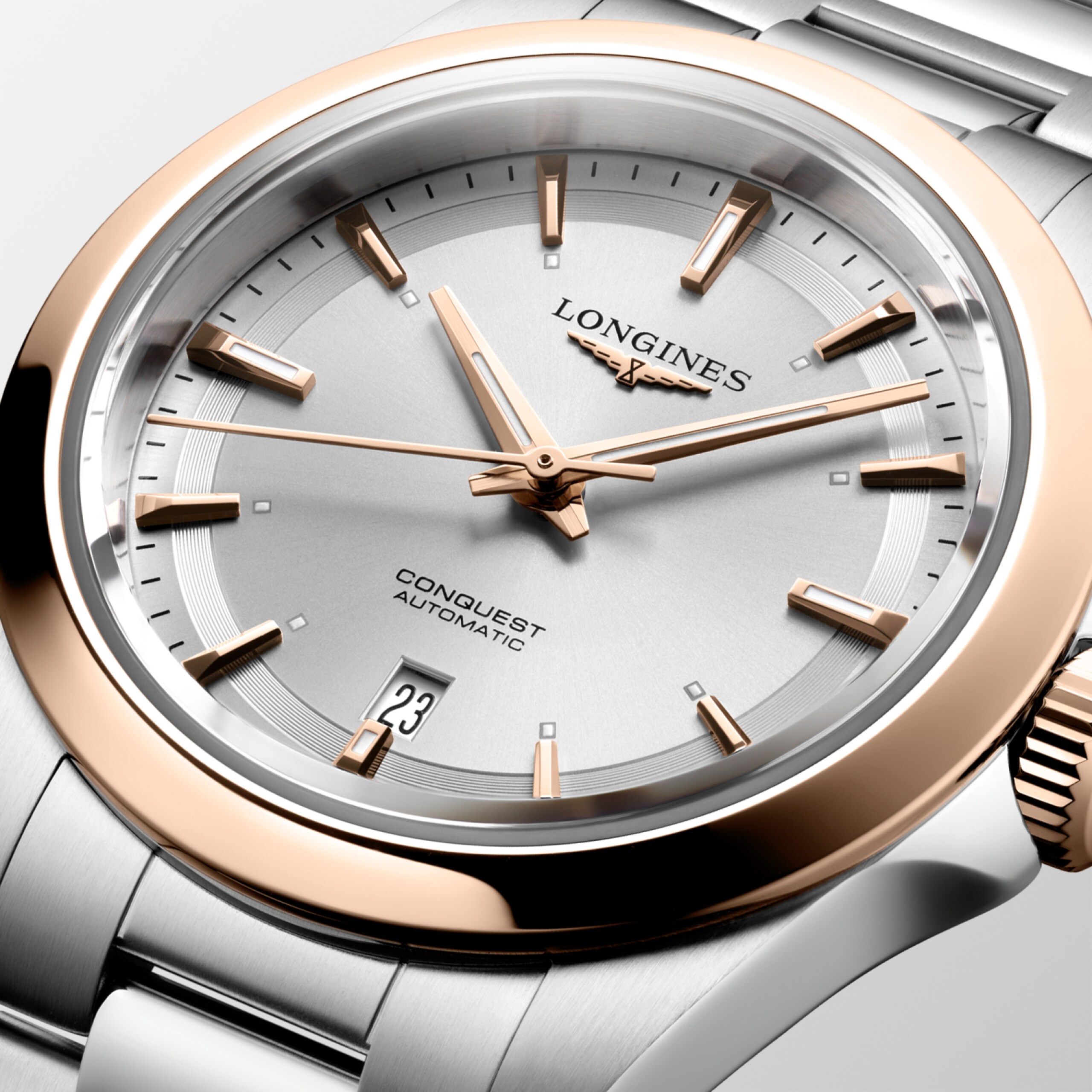 Longines CONQUEST Automatic Stainless steel and 18 karat pink gold cap 200 Watch - L3.320.5.72.6