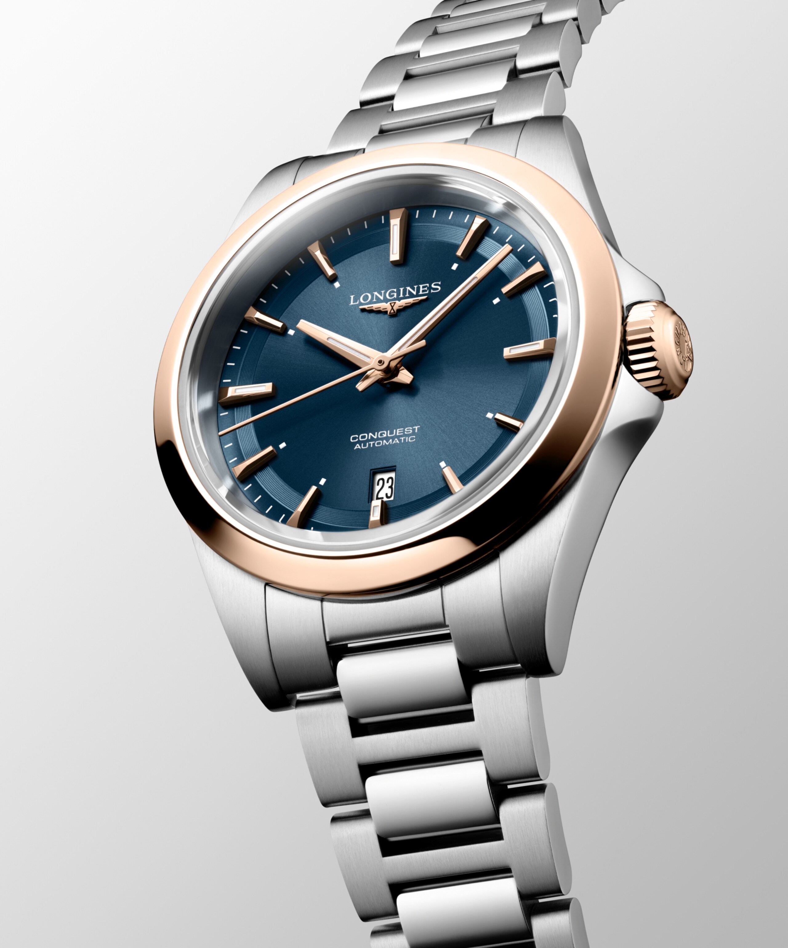Longines CONQUEST Automatic Stainless steel and 18 karat pink gold cap 200 Watch - L3.320.5.92.6