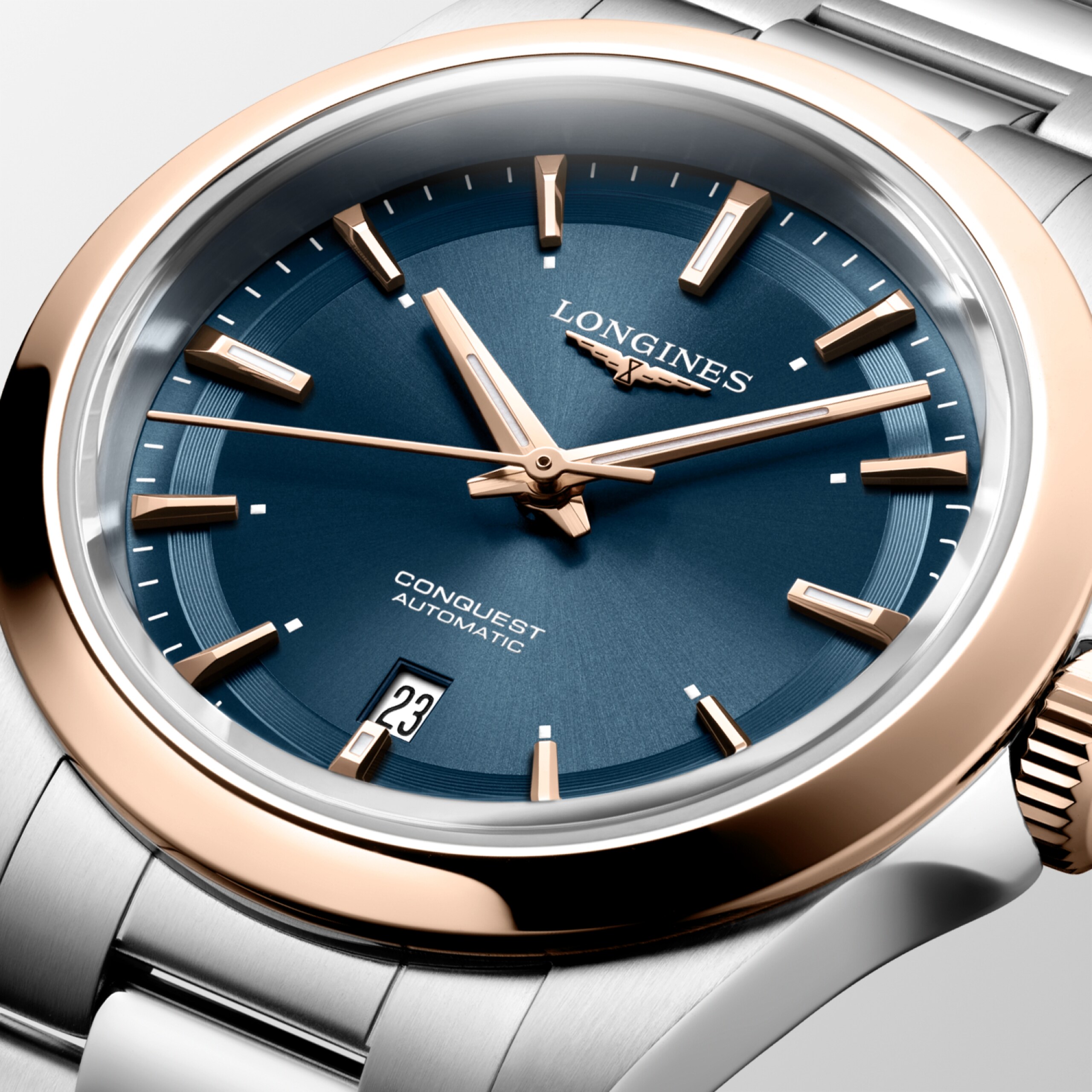 Longines CONQUEST Automatic Stainless steel and 18 karat pink gold cap 200 Watch - L3.320.5.92.6