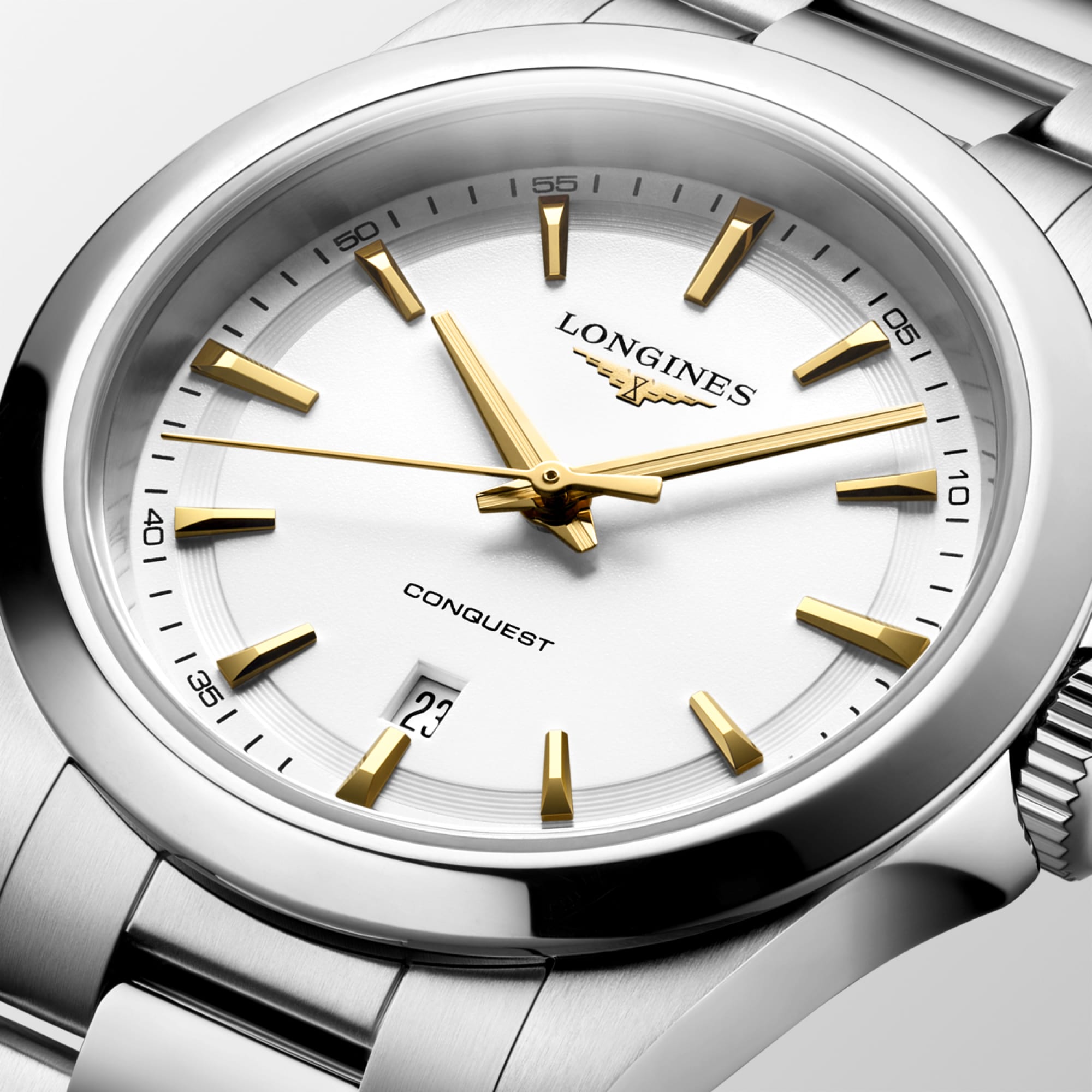 CONQUEST | Ø 30.00 mm, White Sandblasted | L3.350.4.12.6 | LONGINES
