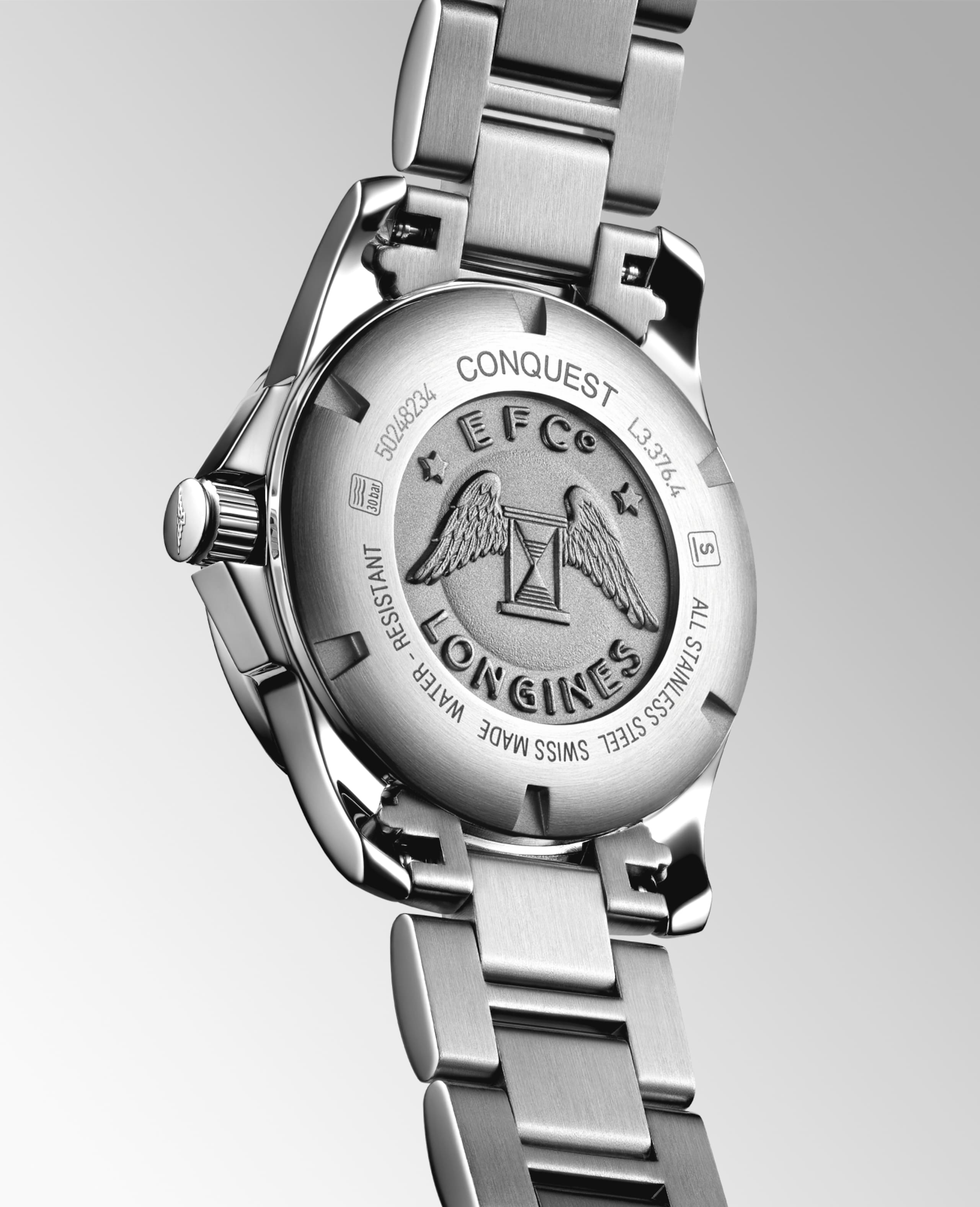 Longines CONQUEST quartz paslanmaz çelik Watch - L3.376.4.76.6