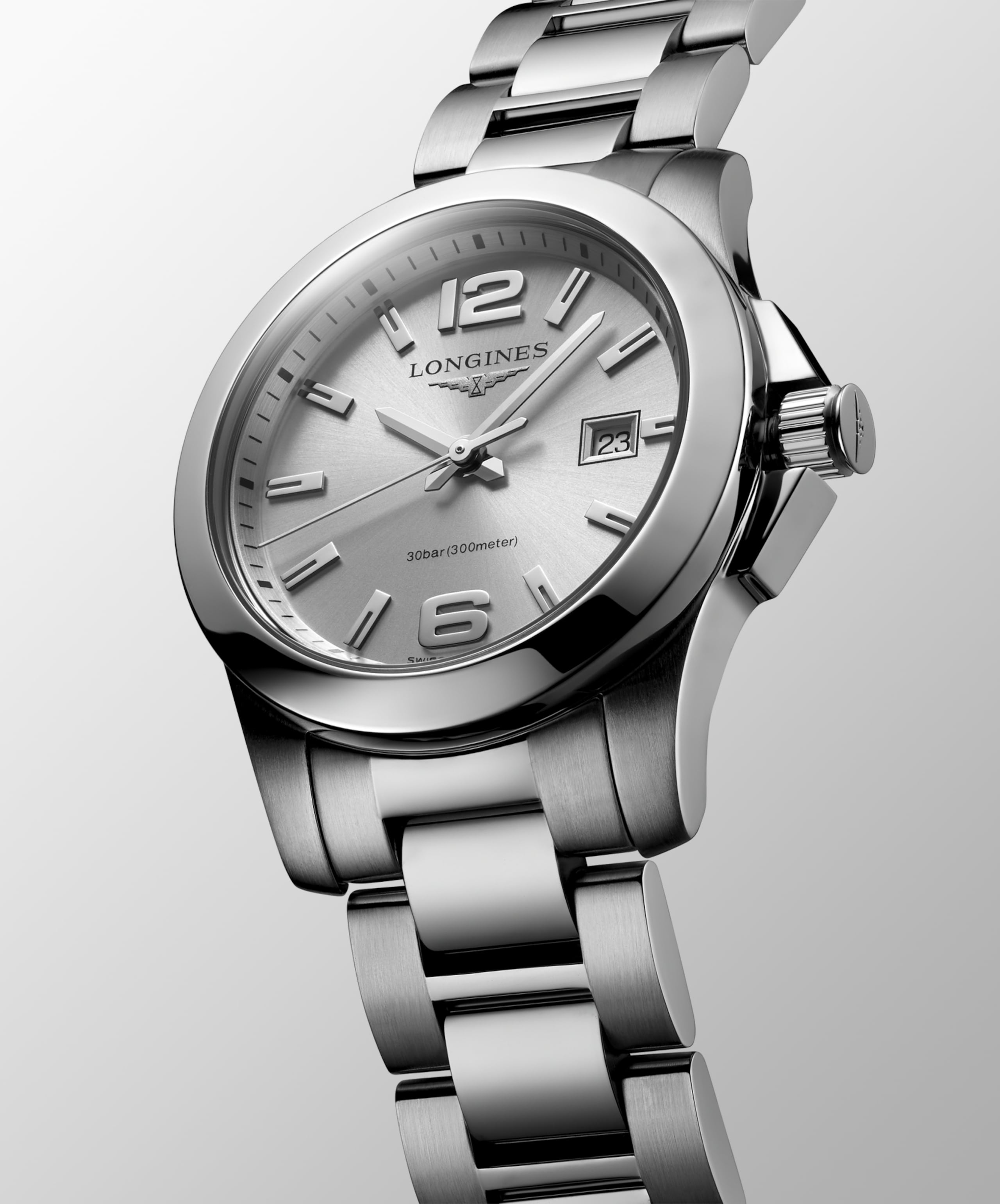 Longines CONQUEST quartz paslanmaz çelik Watch - L3.376.4.76.6