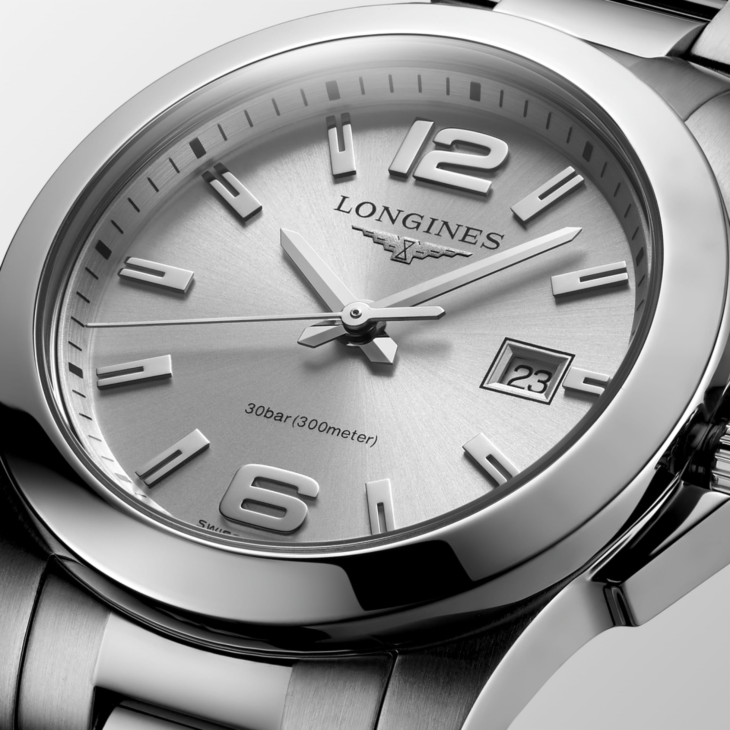 Longines CONQUEST quartz paslanmaz çelik Watch - L3.376.4.76.6