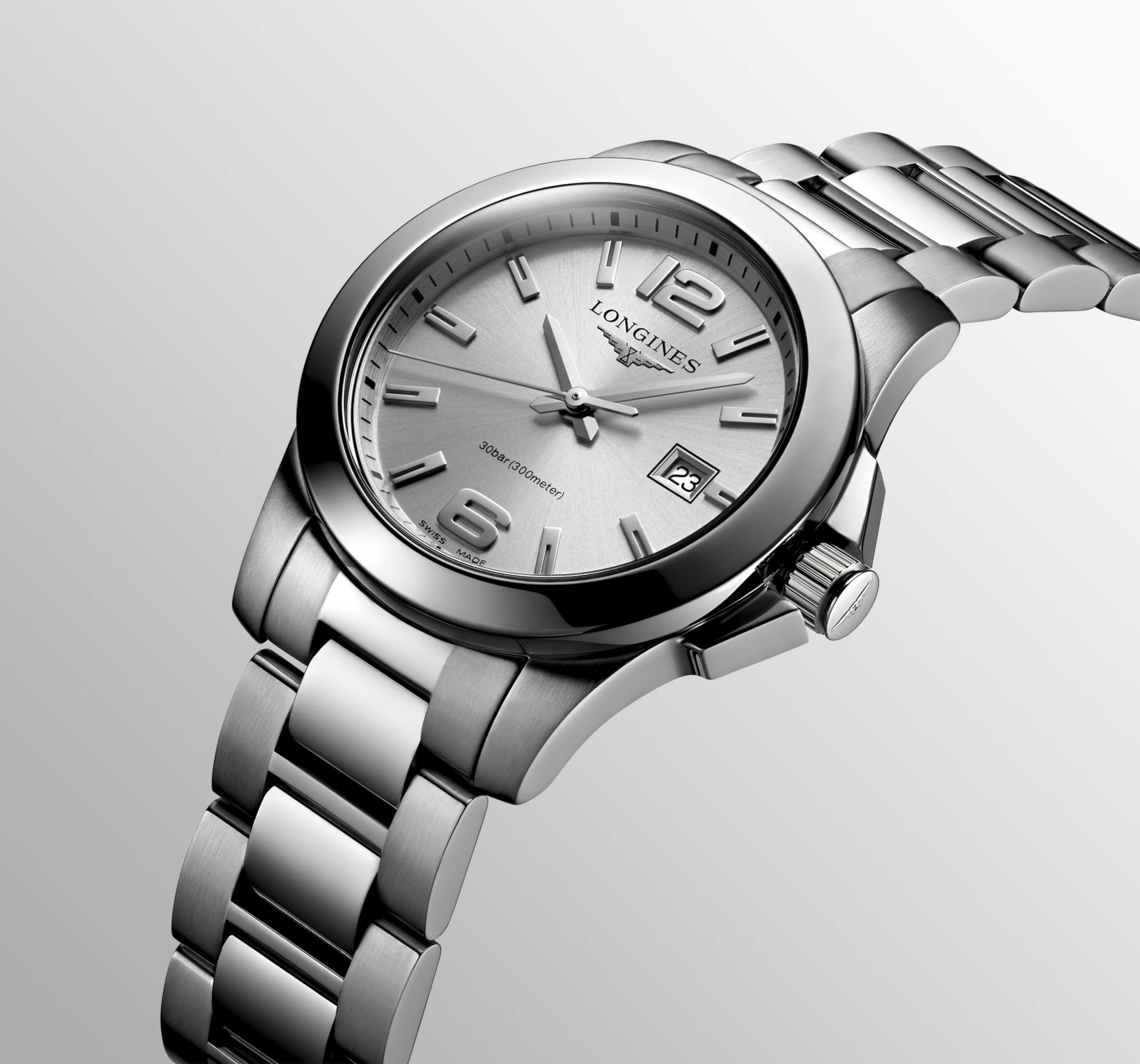 Longines CONQUEST quartz paslanmaz çelik Watch - L3.376.4.76.6