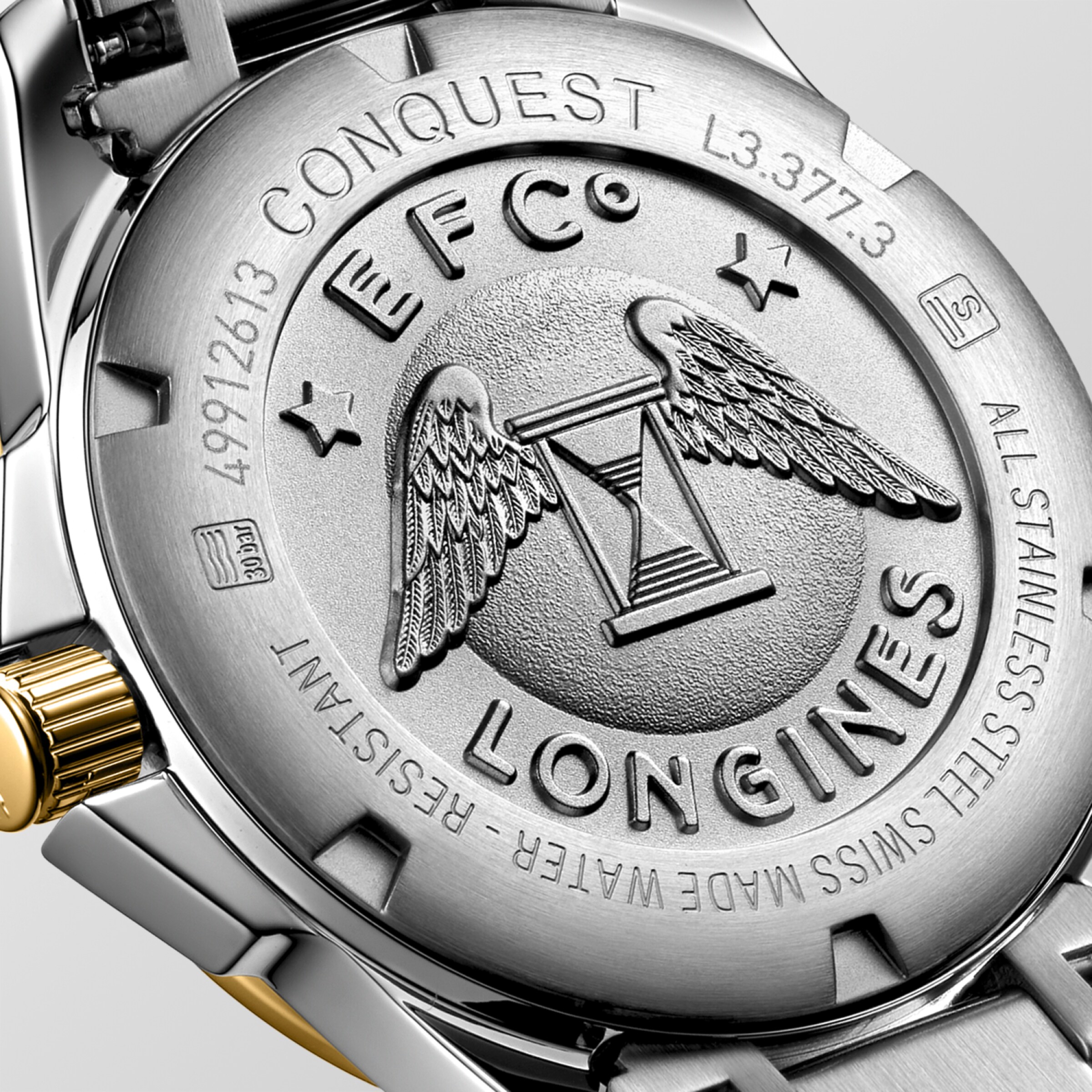 Longines CONQUEST Quartz Stainless steel and yellow PVD coating Watch - L3.377.3.87.7