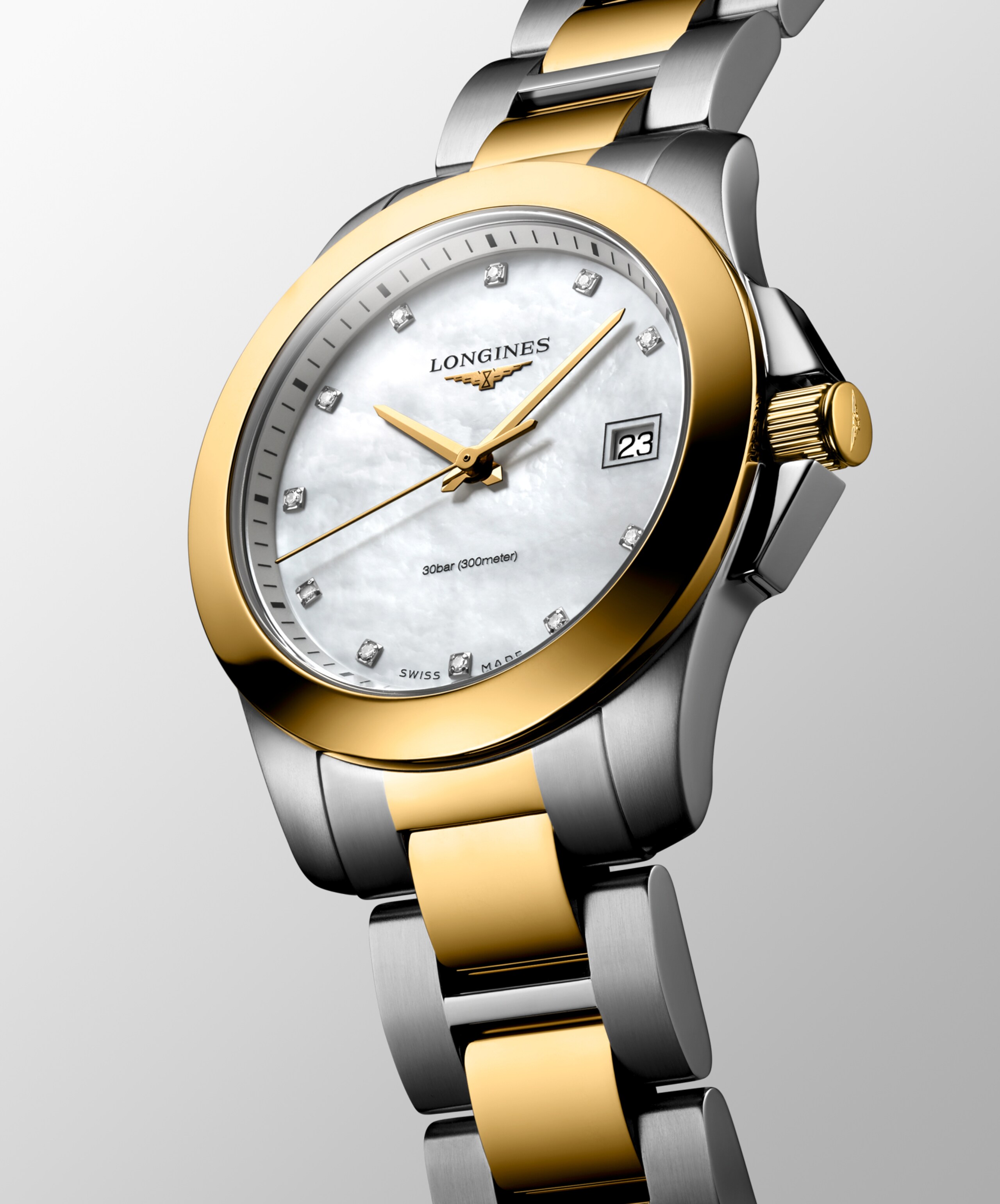 Longines CONQUEST quartz stainless steel and yellow pvd coating Watch - L3.377.3.87.7