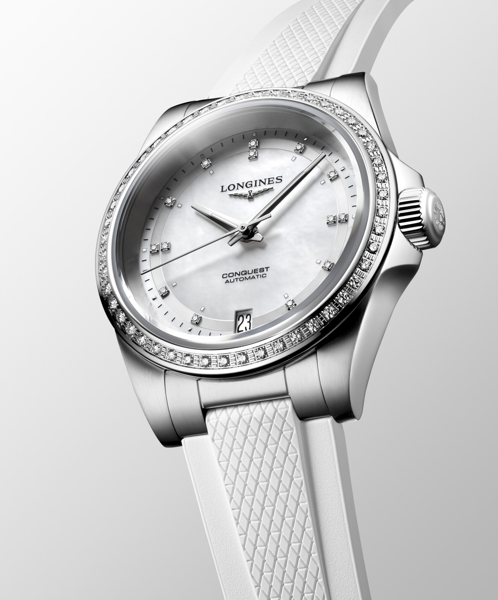 Conquest Automatic watch 34mm White mother-of-pearl
