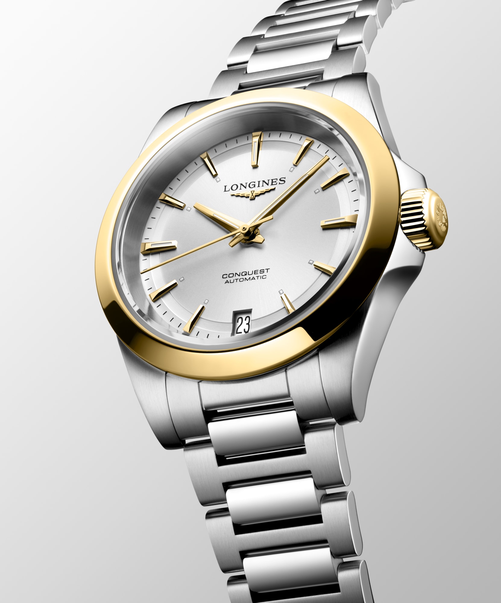 CONQUEST Automatic, Stainless Steel And 18 Karat Yellow Gold Cap