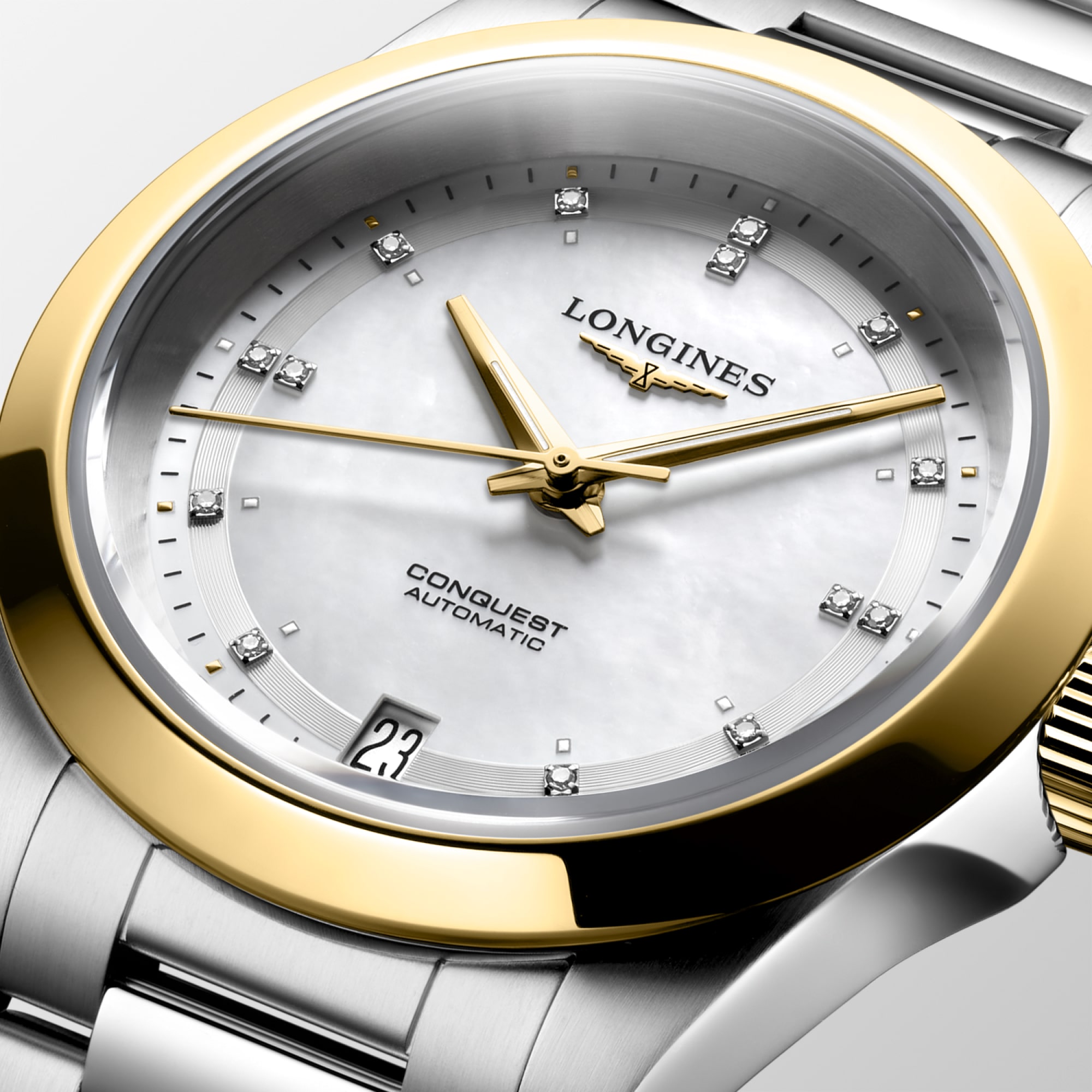 CONQUEST | Ø 34.00 mm, White Mother-of-pearl | L3.430.5.80.6