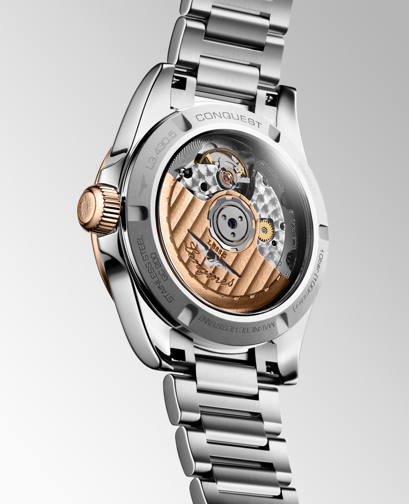 ダイコー ランスマン LANS-88FLAT Longines Conquest 2023 34mm Brown Steel Bracelet Watch