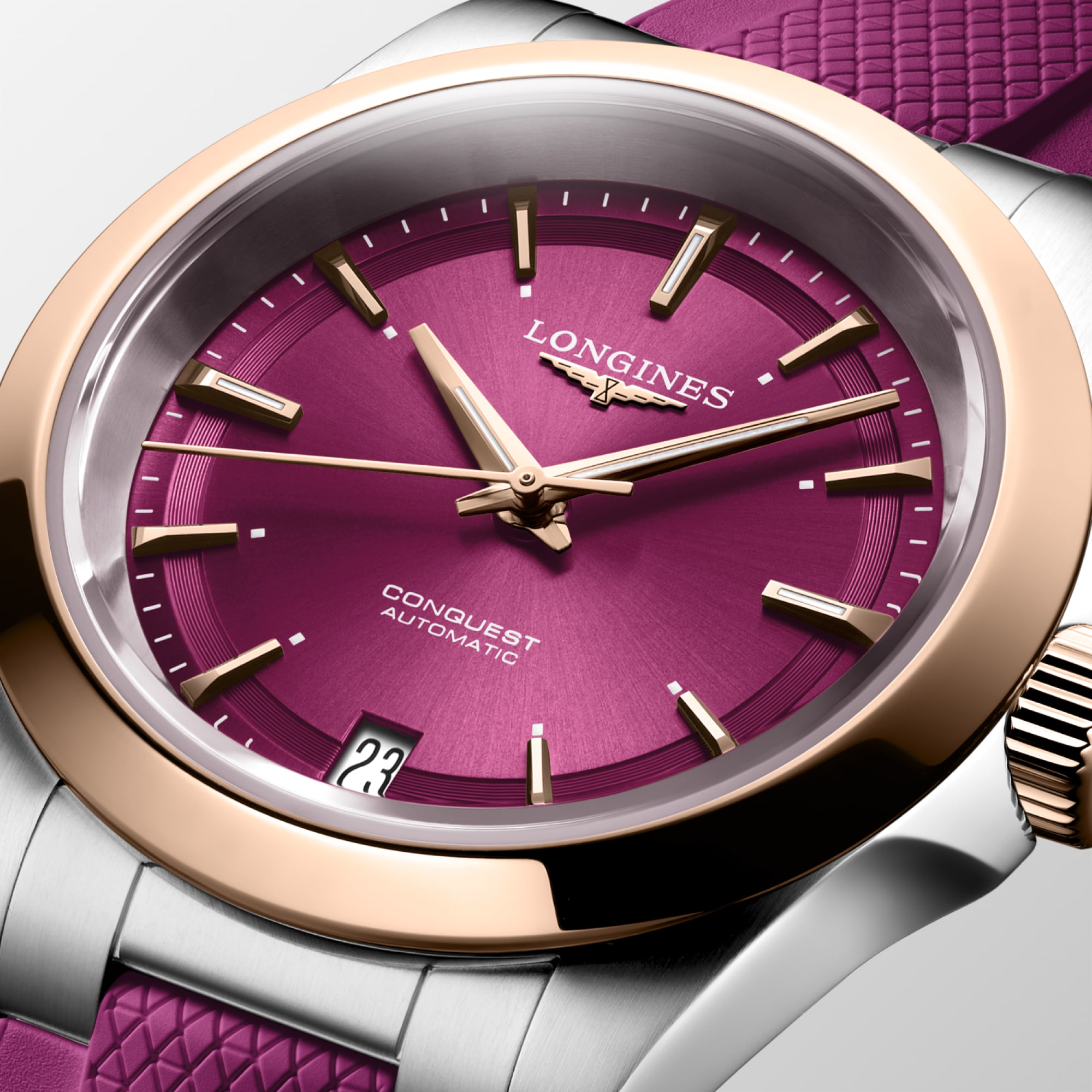 コンクエスト | Ø 34.00 mm, Sunray Purple | L3.430.5.98.9 | LONGINES JP