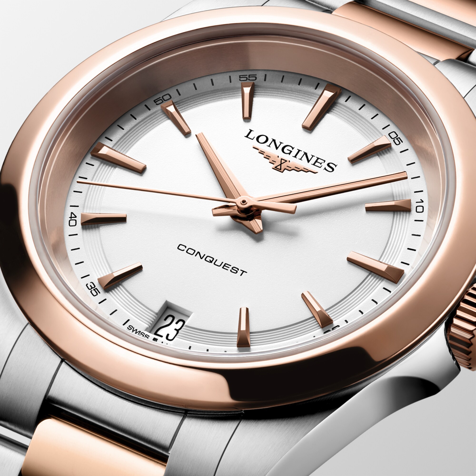 CONQUEST | Ø 34.00 mm, White Sandblasted | L3.460.3.18.7 | LONGINES US