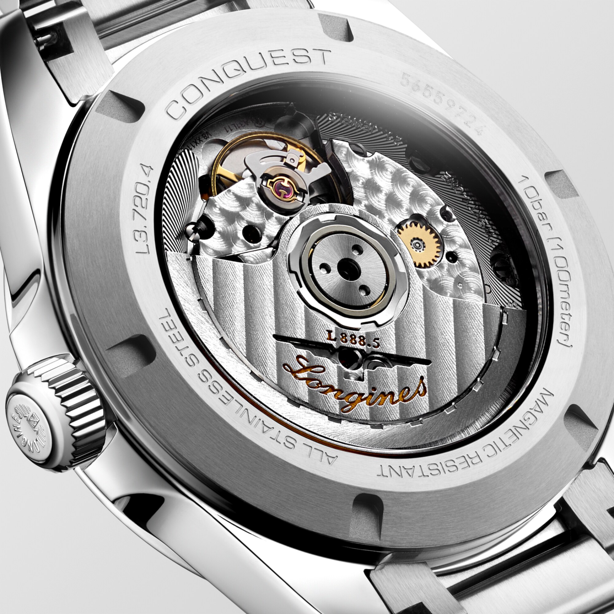 Conquest Automatic watch 38mm Sunray black, L37204526