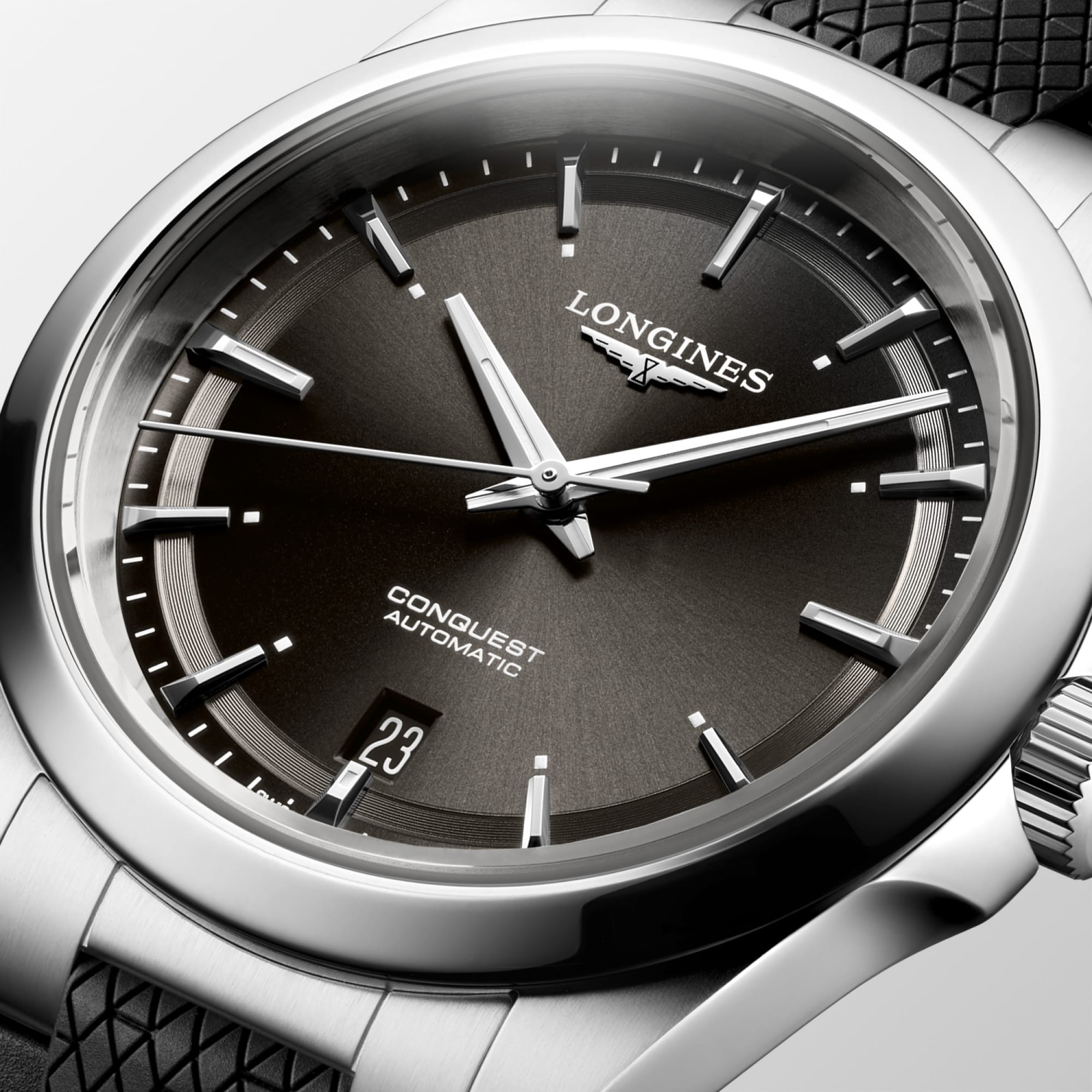 コンクエスト | Ø 38.00 mm, ブラック「サンレイ」 | L3.720.4.52.9
